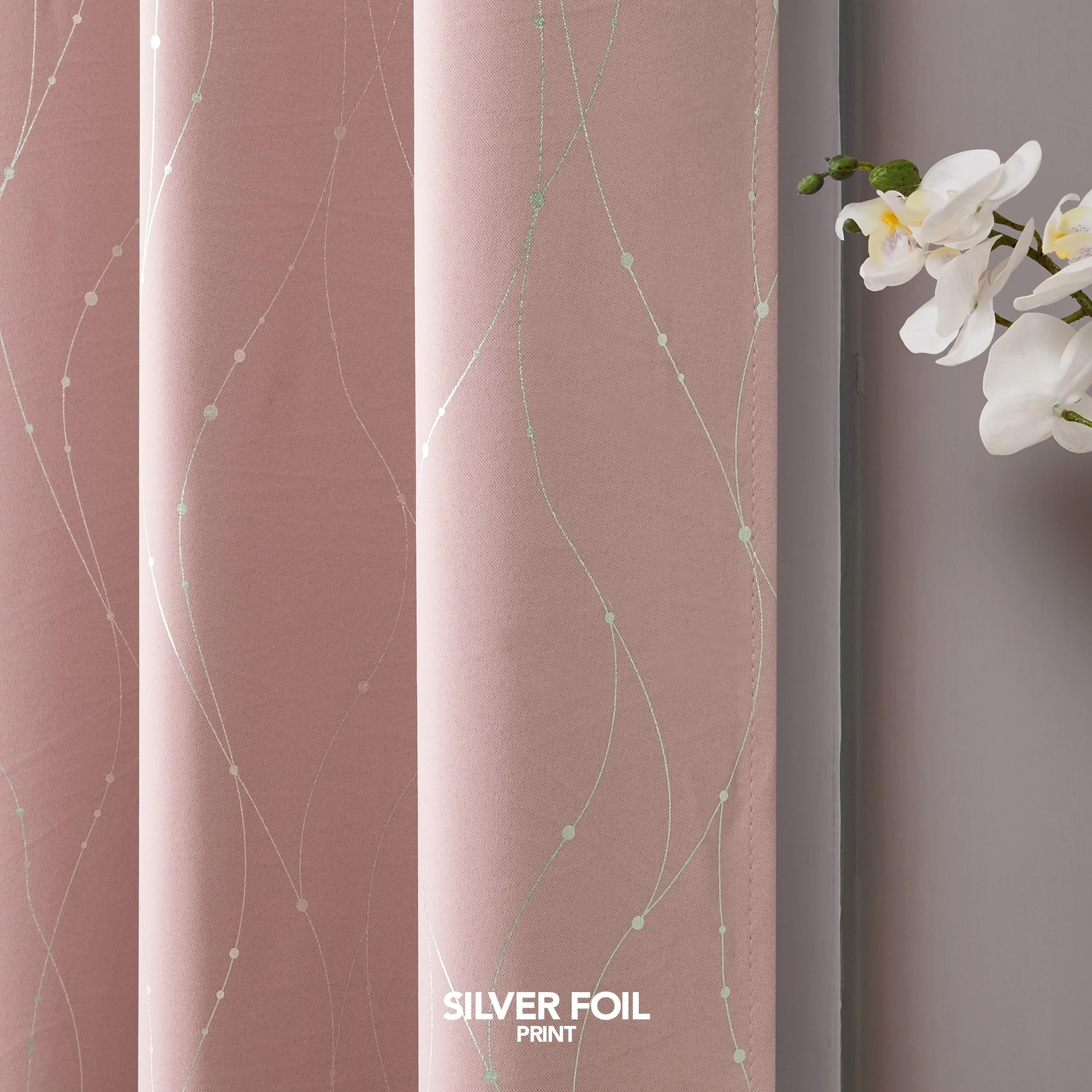 Deconovo Wave Line with Dots 52 Width Curtains Pair(2 Panel)