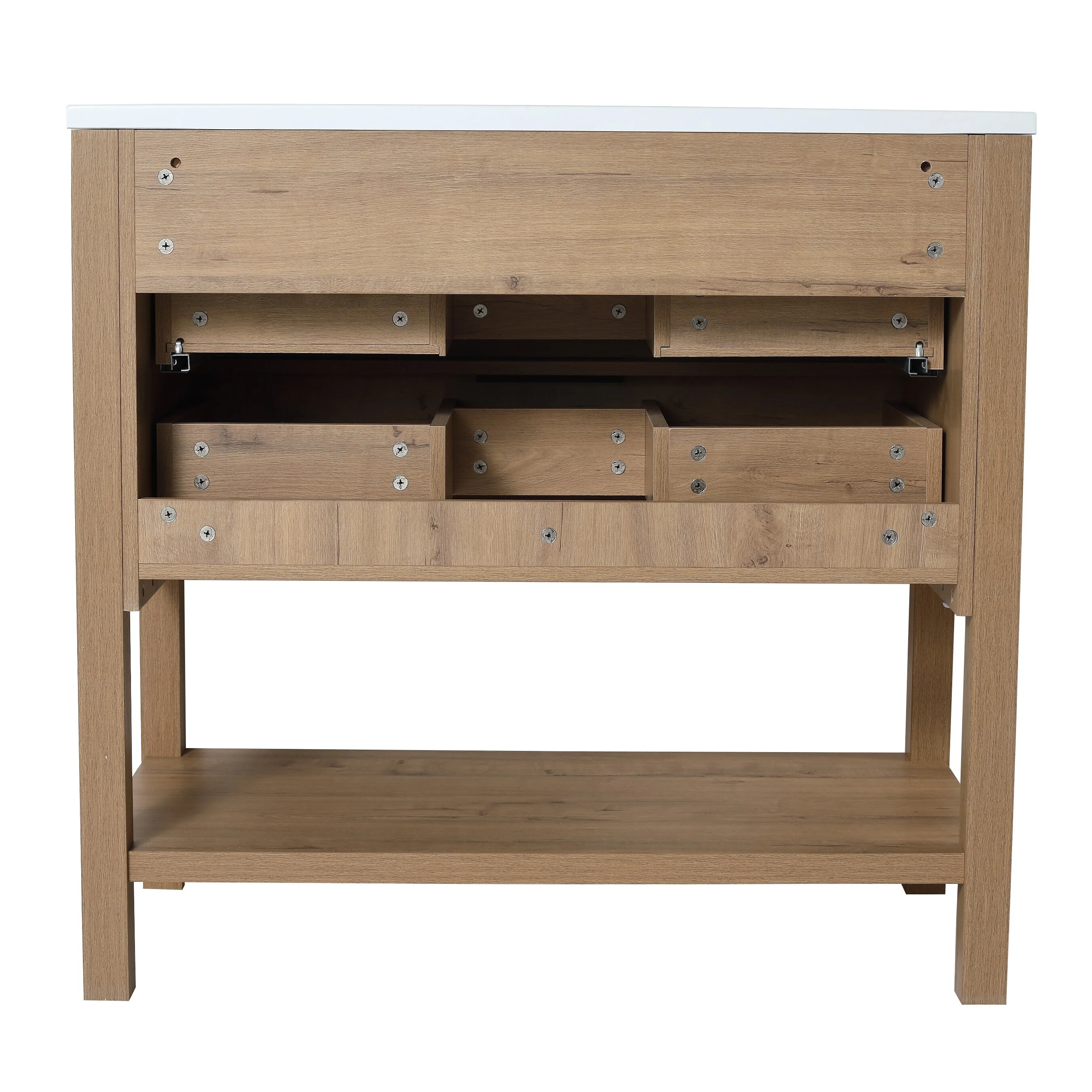 BNK 30/36 Inch Bathroom Vanity With Single Sink,Modern Bathroom Vanities With Soft Close Drawer And Shelf