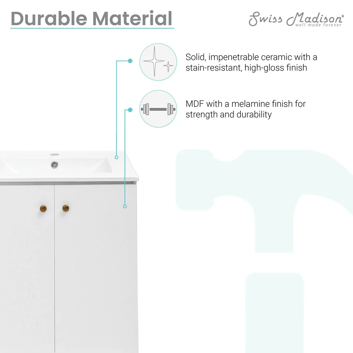 Manoir Bathroom Vanity in White