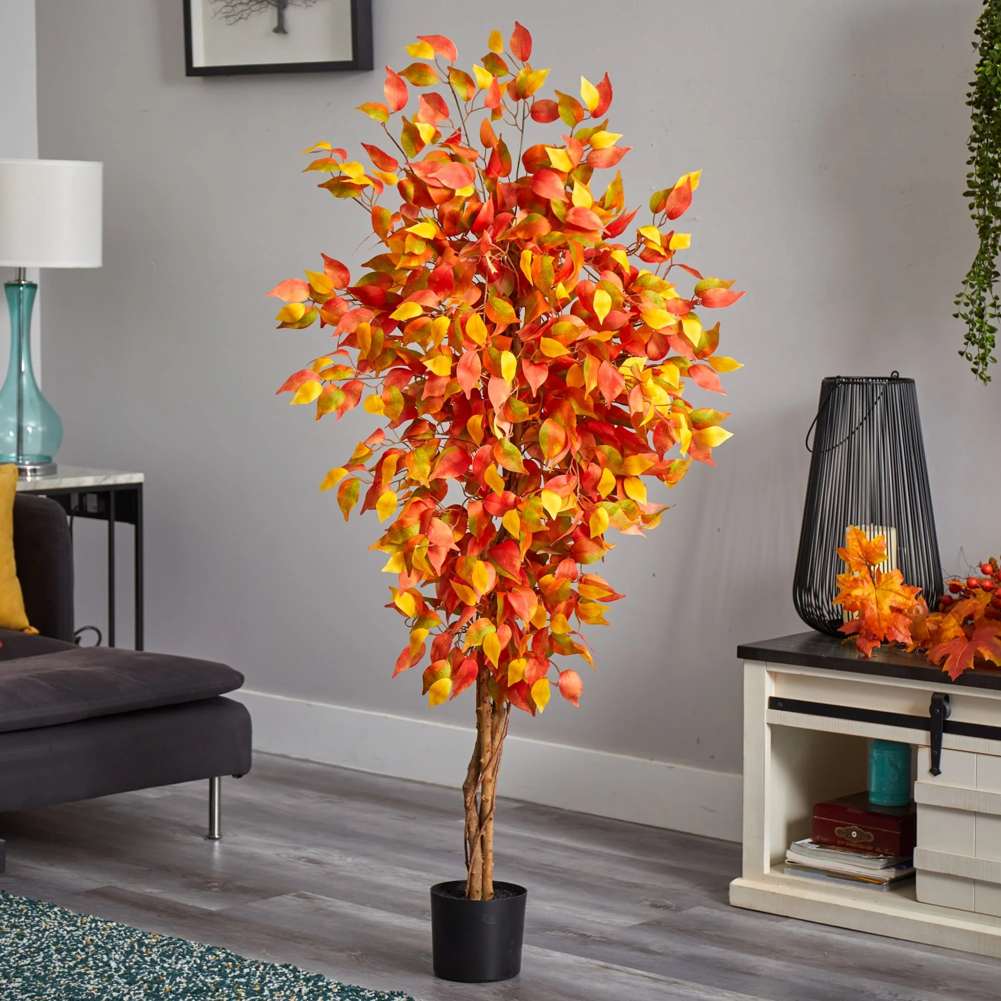 5' Autumn Ficus Artificial Fall Tree