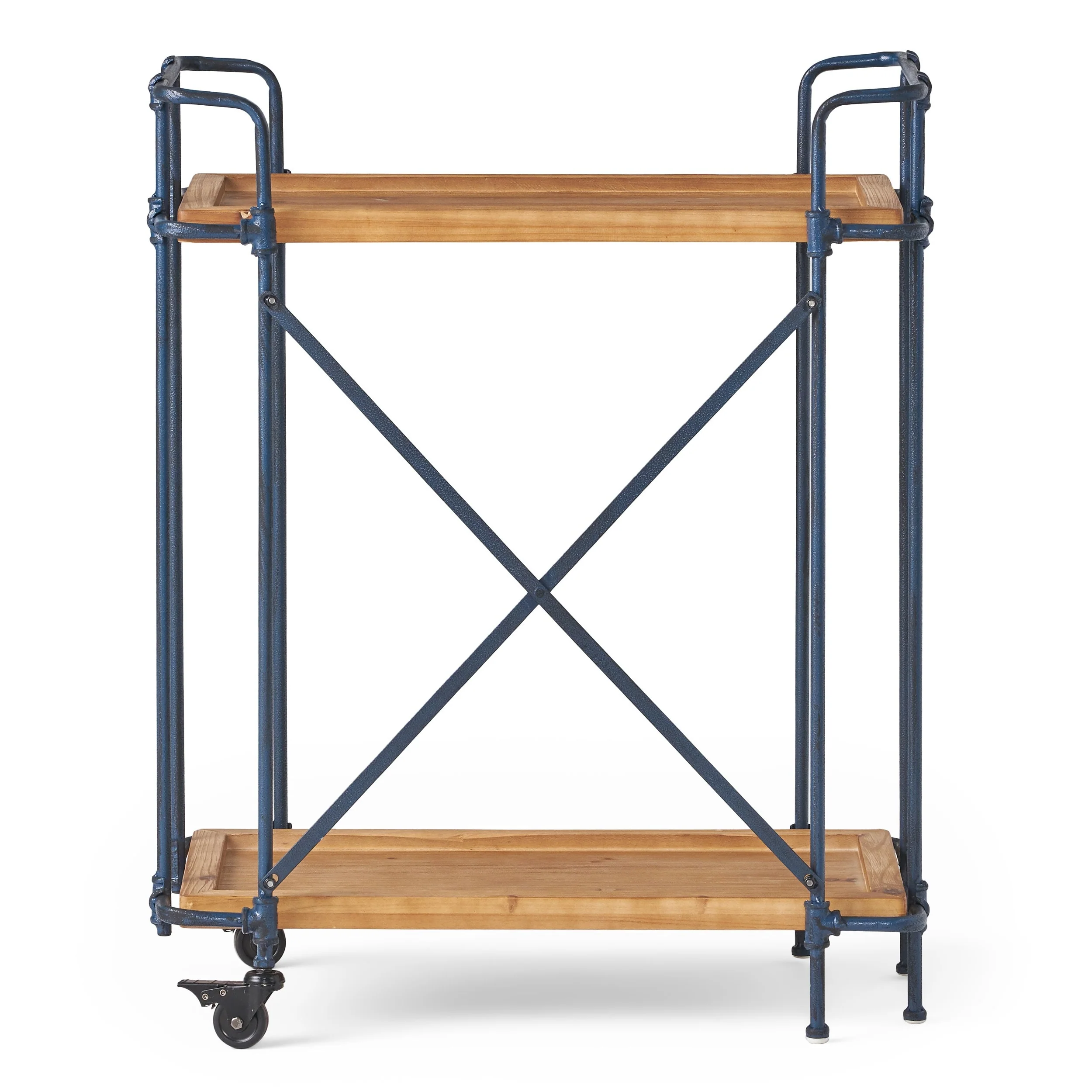 Eden Outdoor Industrial Firwood and Iron Bar Cart by Christopher Knight Home - 28.00