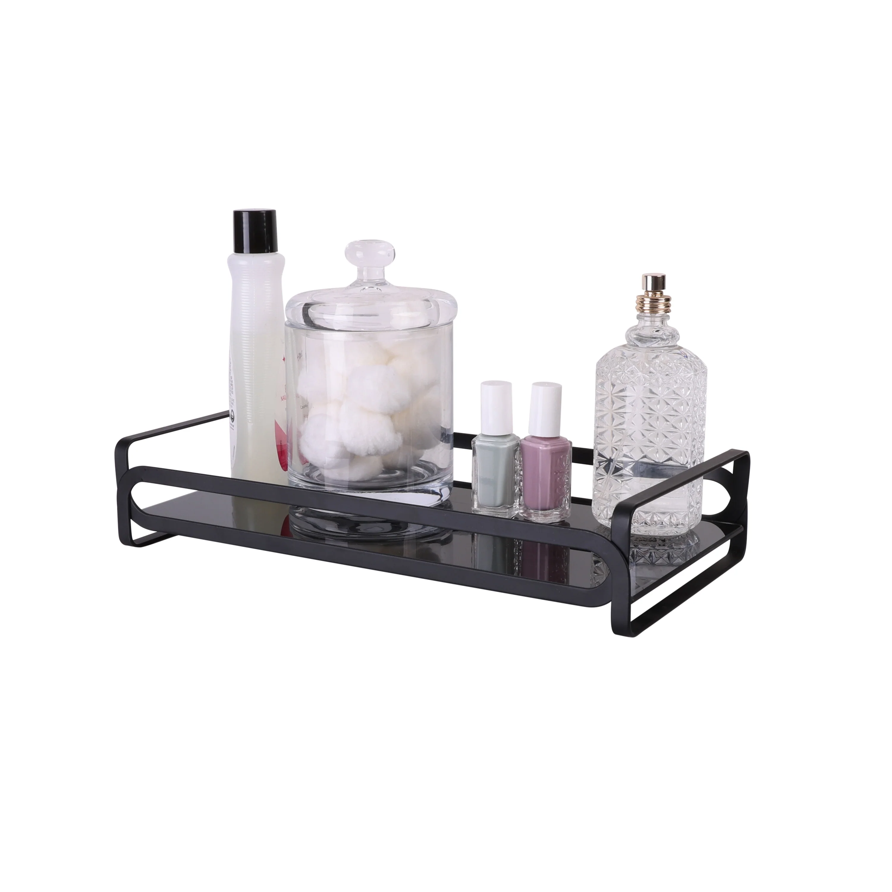 Elle Decor Noir Vanity Tray - Black - 12.8