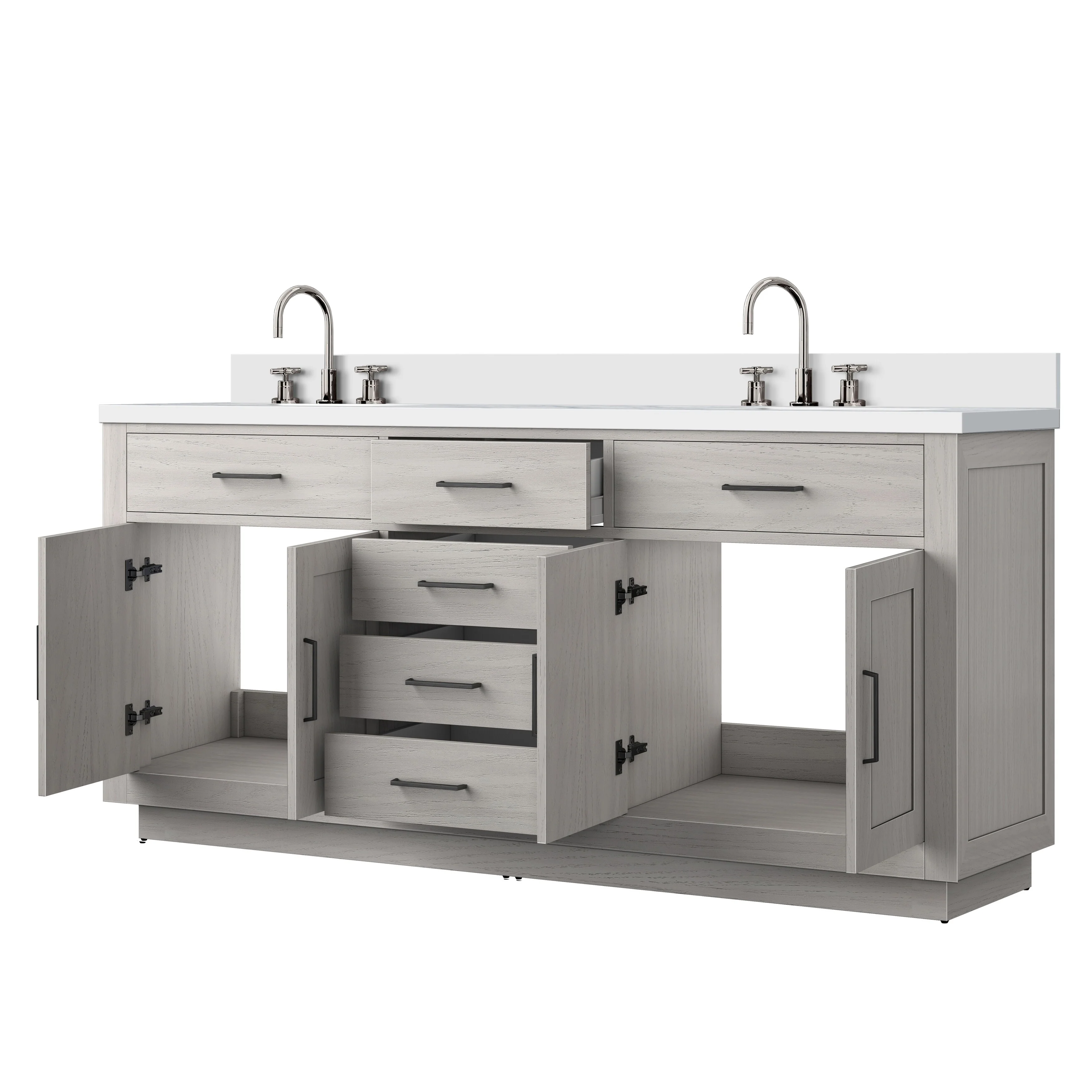 Abbey Bath Vanity with Cultured Marble Top, Sink and Faucet