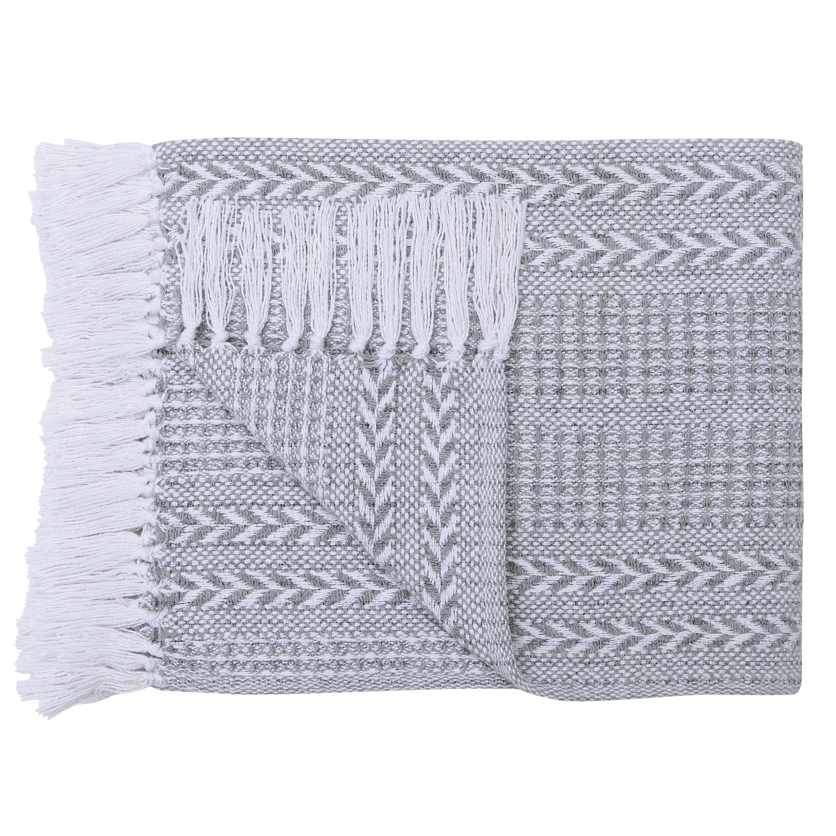 Handwoven Luxurious Cotton Sofa Couch Bed Throw Blankets All Season - Set of 2 (50''x60'')