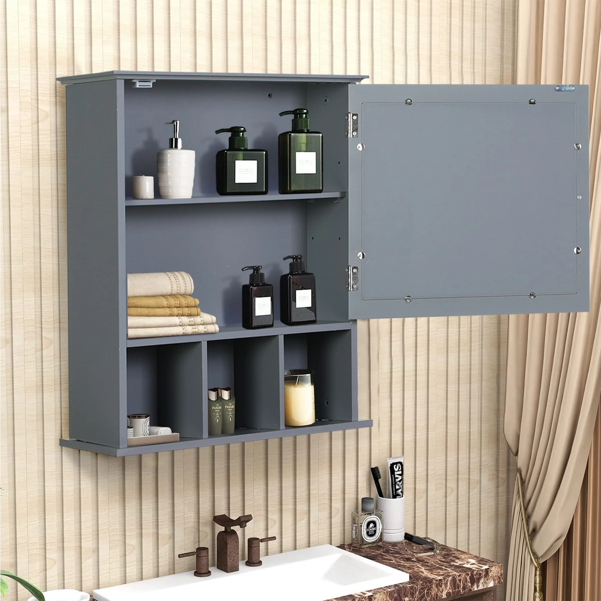 Wall Mounted Bathroom Cabinet with Mirror