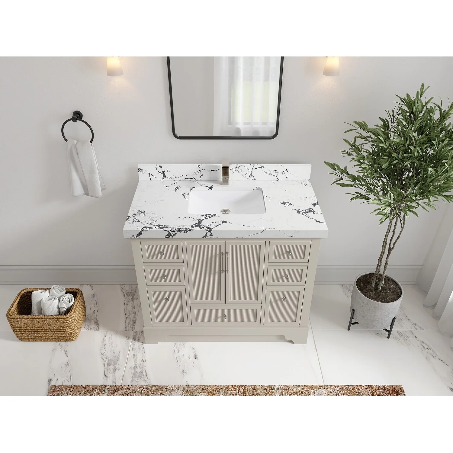 Willow Collections 42 in. W x 22 in. D Alys Single Sink Bathroom Vanity with Countertop