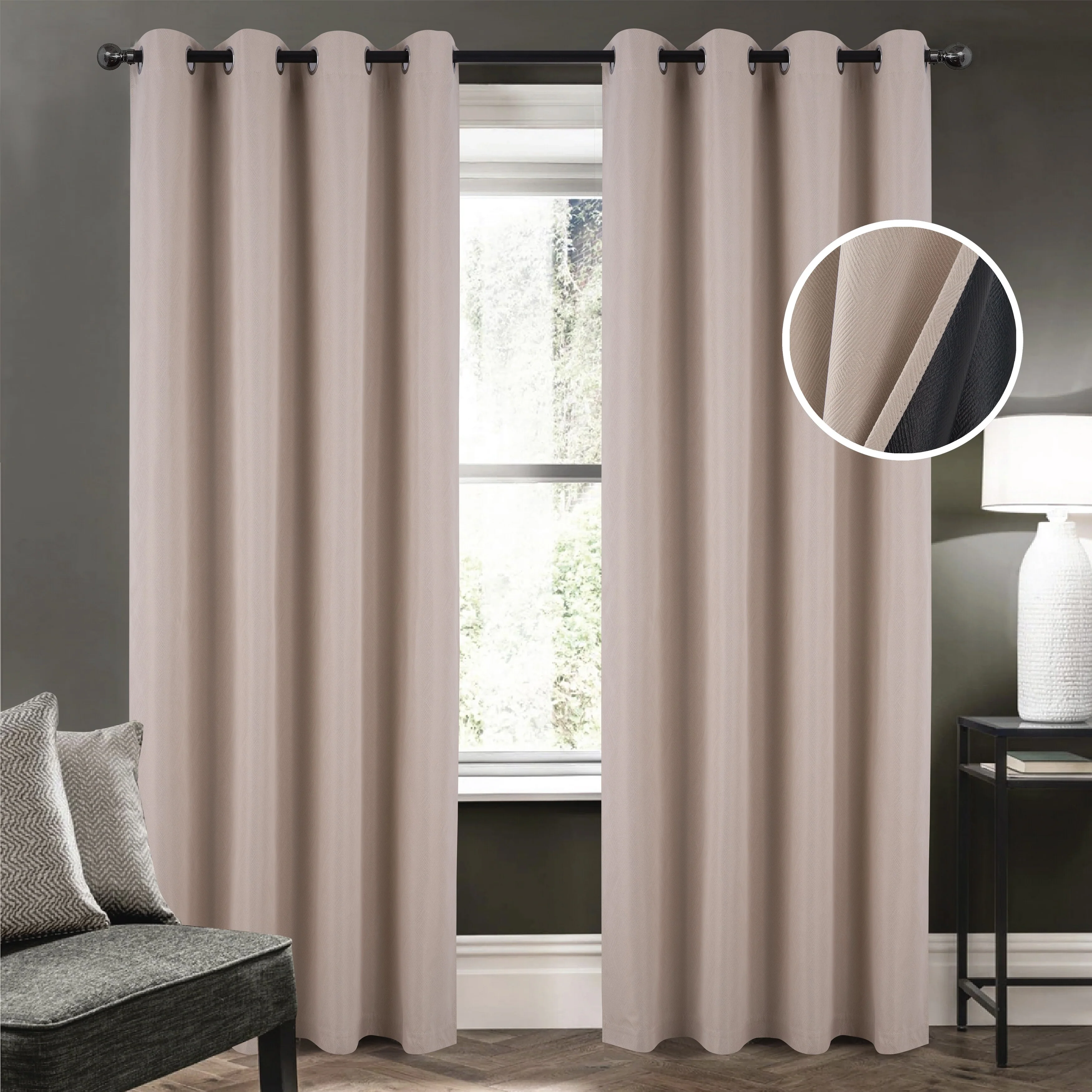 Barron Blackout Window Curtain Grommet Panel 90