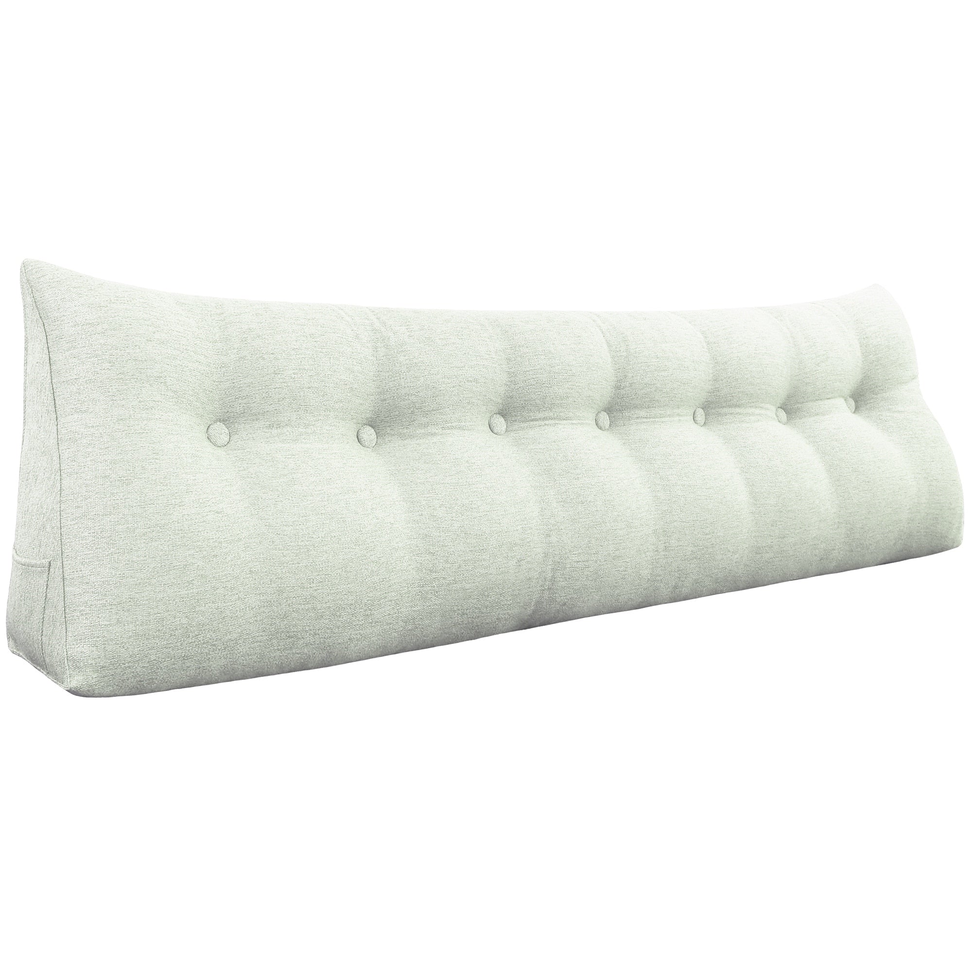 WOWMAX Bed Rest Wedge Reading Pillow Headboard Backrest Daybed Support Ivory California King