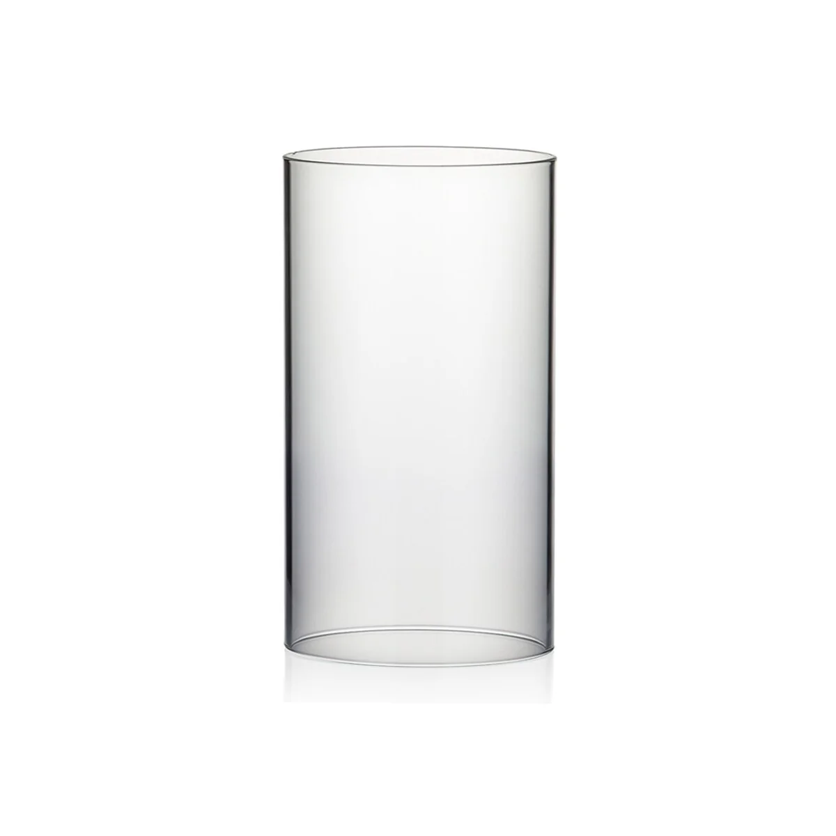 Clear Glass Cylinder Hurricane Chimney Tube, Candle Cover - 1 Piece