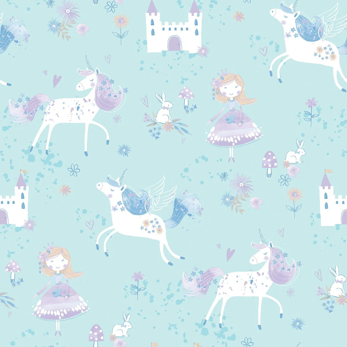Galerie Wallcoverings Just 4 Kids 2 Unicorn Fairytale Non-woven Matte Wallpaper Roll