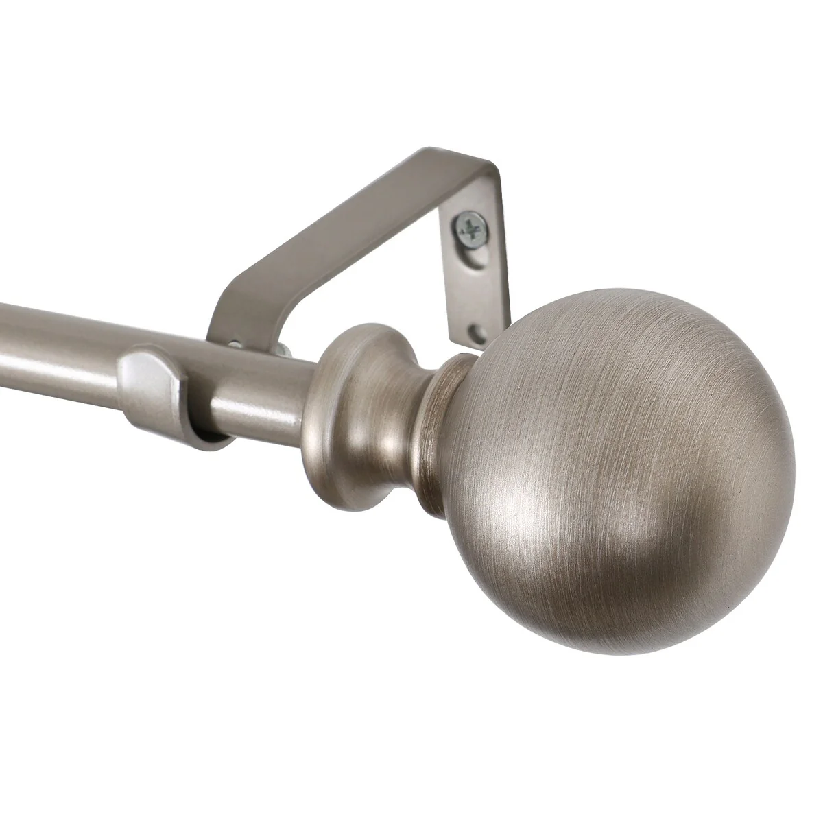 UTOPIA ALLEY 3/4 Inch Curtain Rod - Curtain Rods For Windows 48 to 86 Inch, Adjustable Drapery Rods, Satin Nickel Curtain Rods