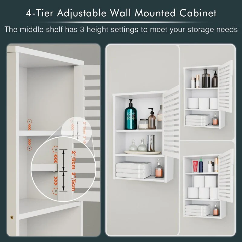 Bathroom Storage Cabinet Wall Mounted - 7.87