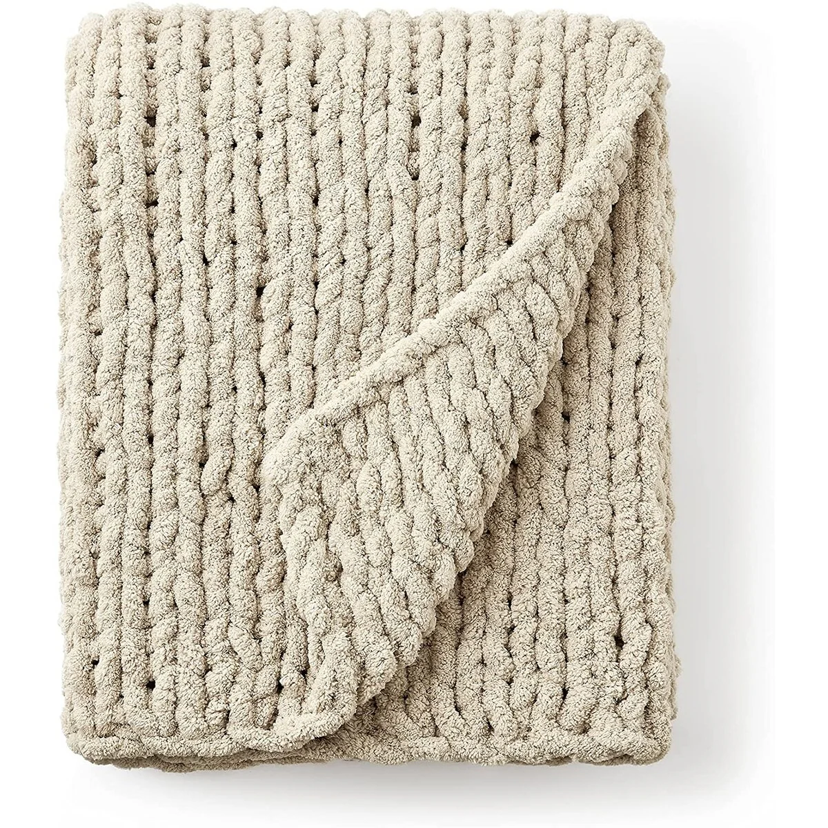 Cozy Potato® Chenille Chunky Knit Throw Blanket