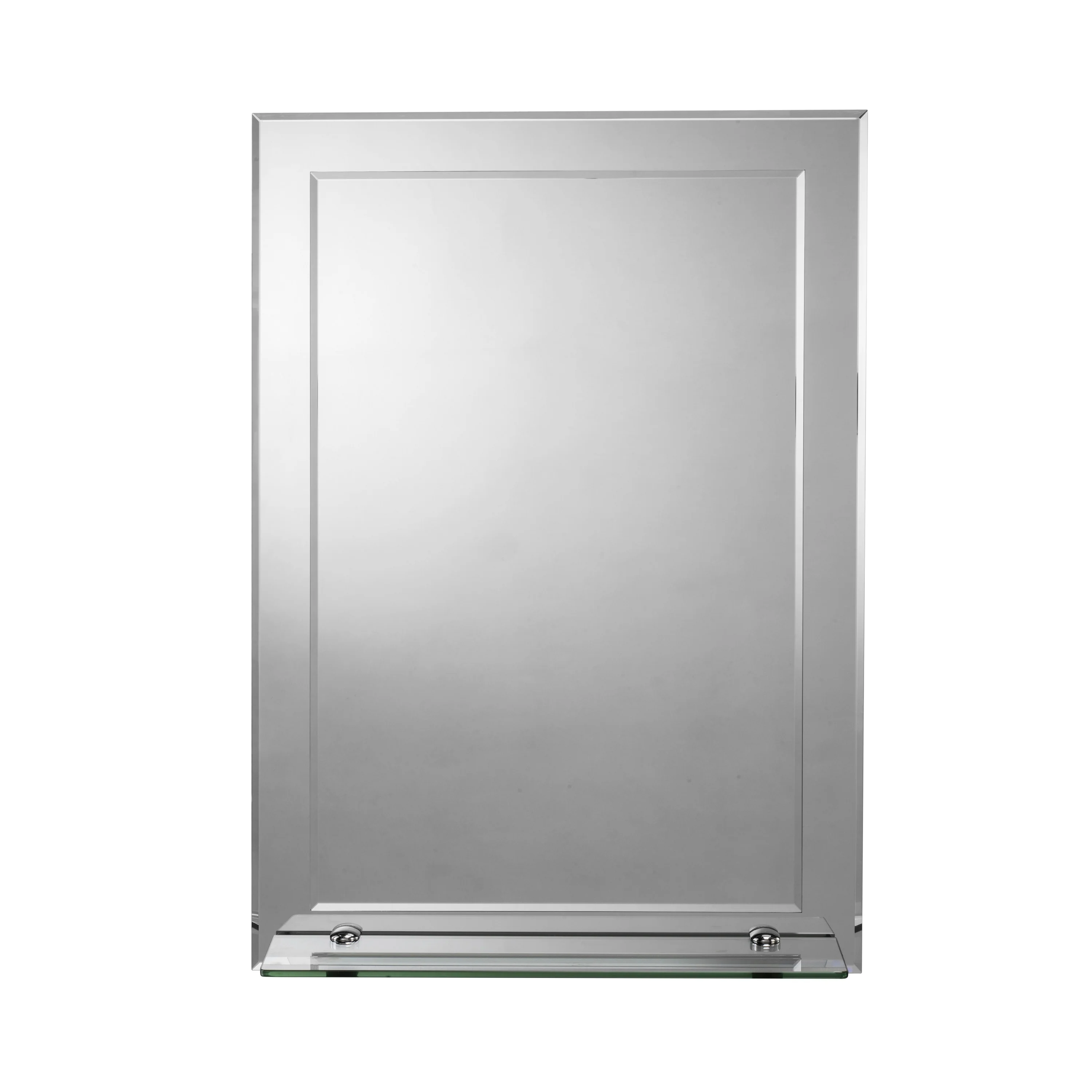 Croydex Devoke Elegant Rectangular Bathroom Vanity Mirror with Shelf, Easy Install