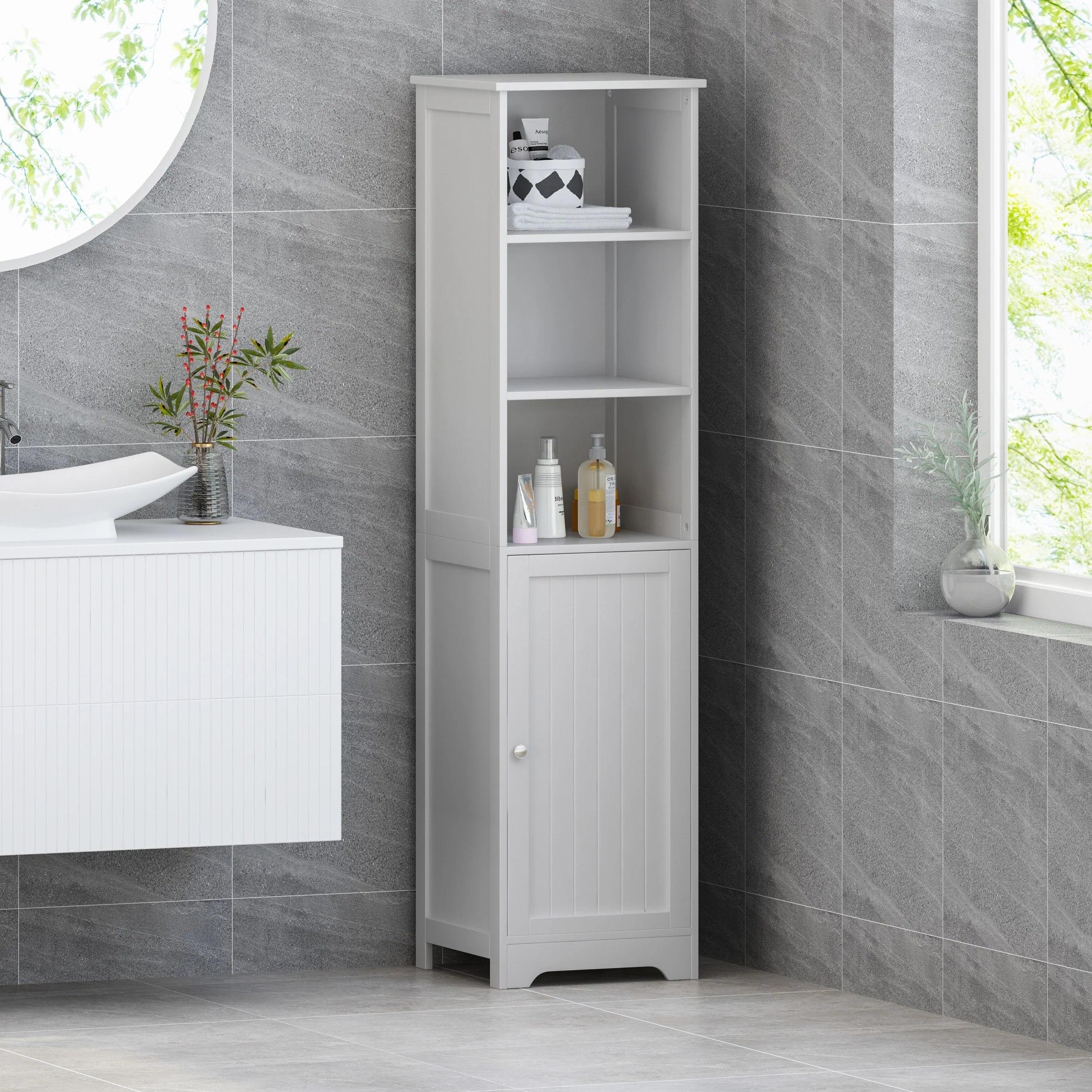 Heineberg Free-standing Bathroom Storage Cabinet by Christopher Knight Home