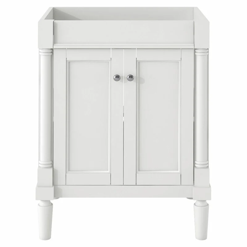 24'' Bathroom Vanity with Top Sink: Modern 2-Tier Storage Cabinet, Single Sink, Large Shelves