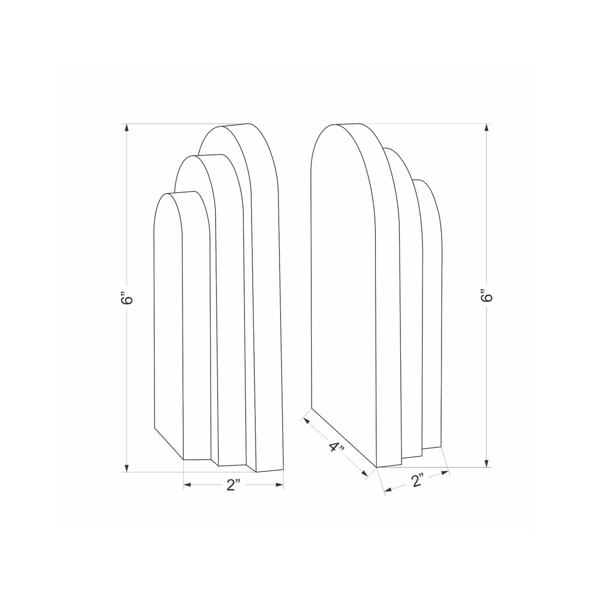 Livabliss Aayena Modern Bookend (Set of 2) - 6