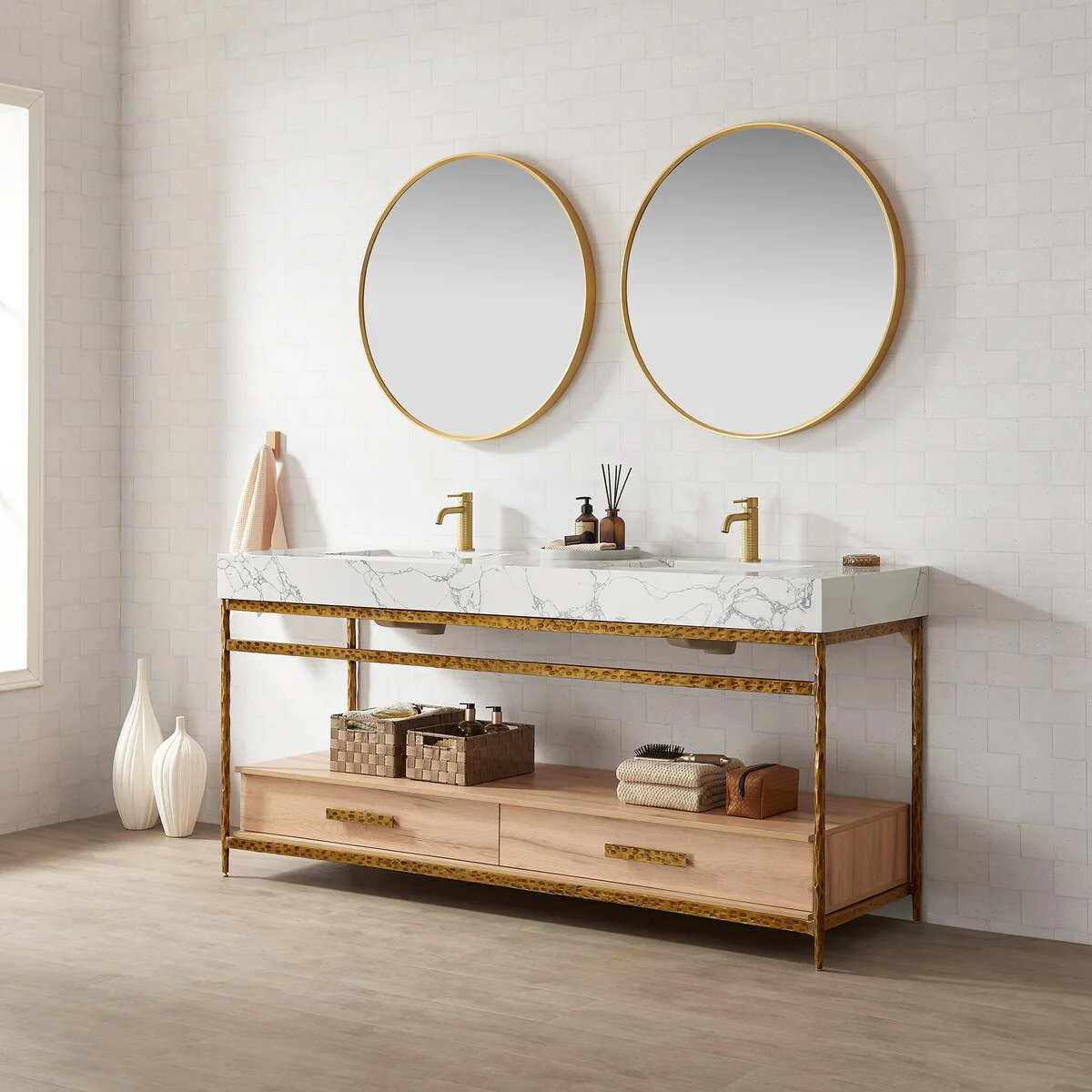 Dhaka Bath Vanity with Composite Stone Top without Mirror