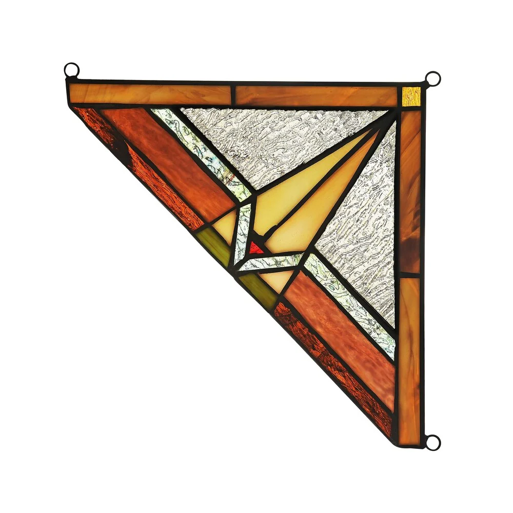 Chloe Tiffany Style Stained Glass Window Corner Panel