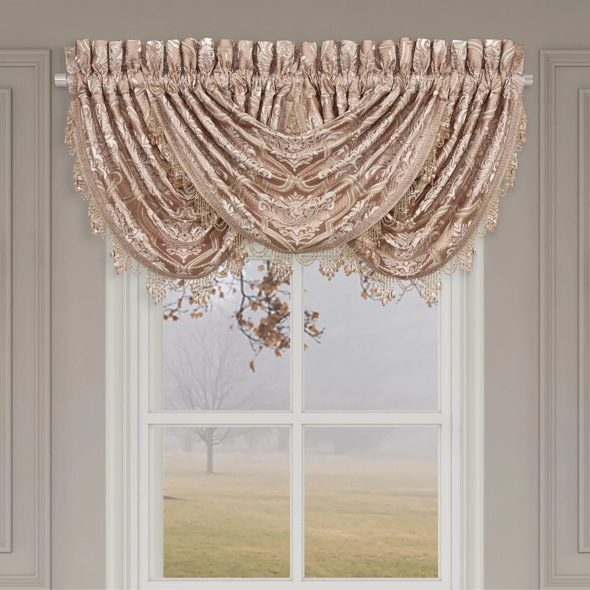 Rosewater Window Waterfall Valance