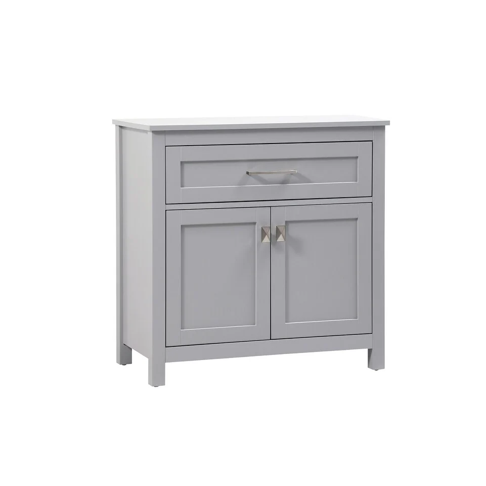 Indigo Home 30 Inch Bathroom Storage Freestanding Cabinet - 30 x 16