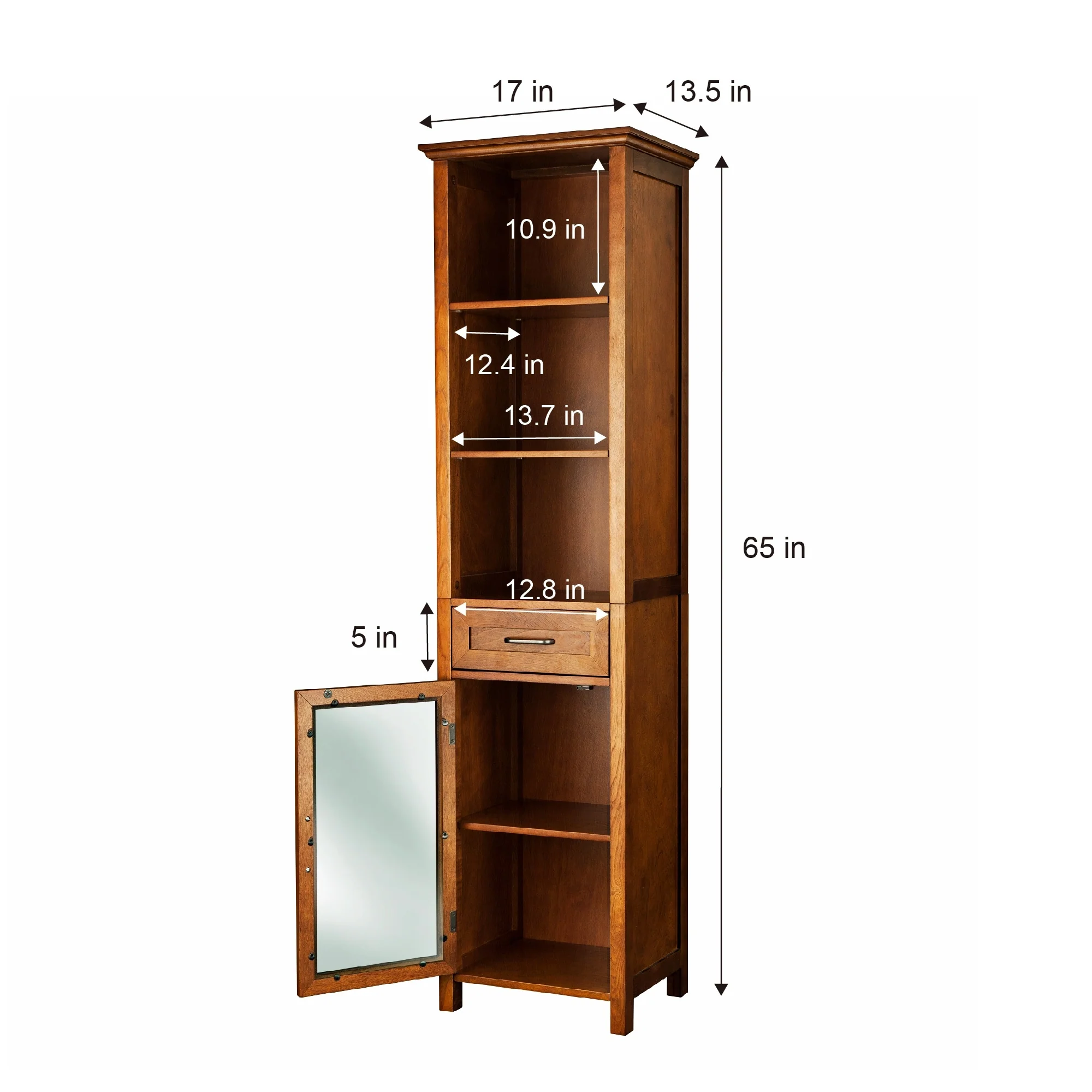 Teamson Home Avery Freestanding Linen Cabinet - 13.5