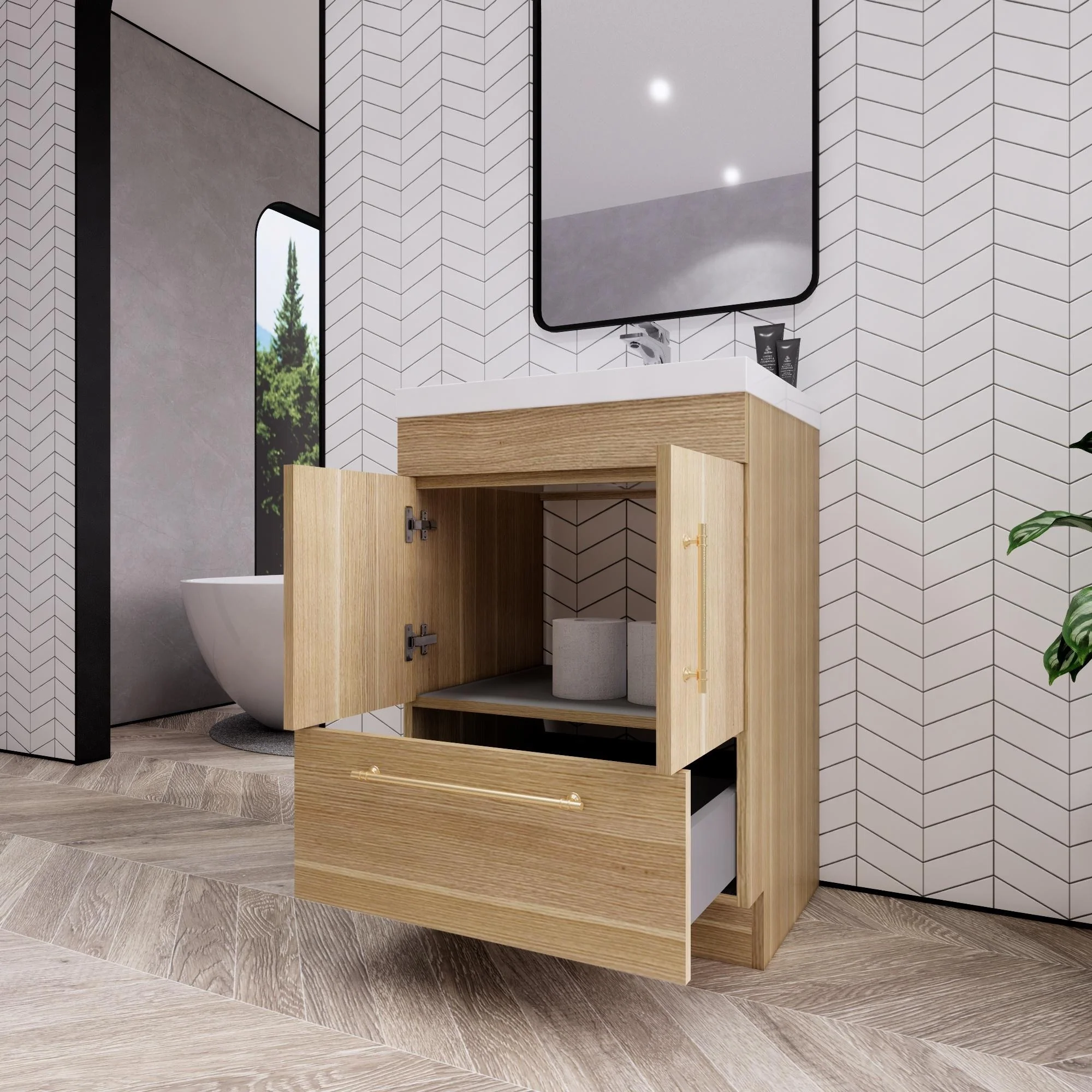 Eliza 24'' Freestanding Vanity with Single Sink