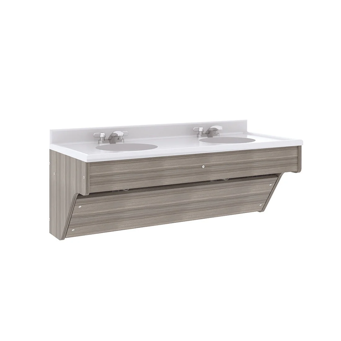 Tot Mate Double Laminate Wall Vanity - 49