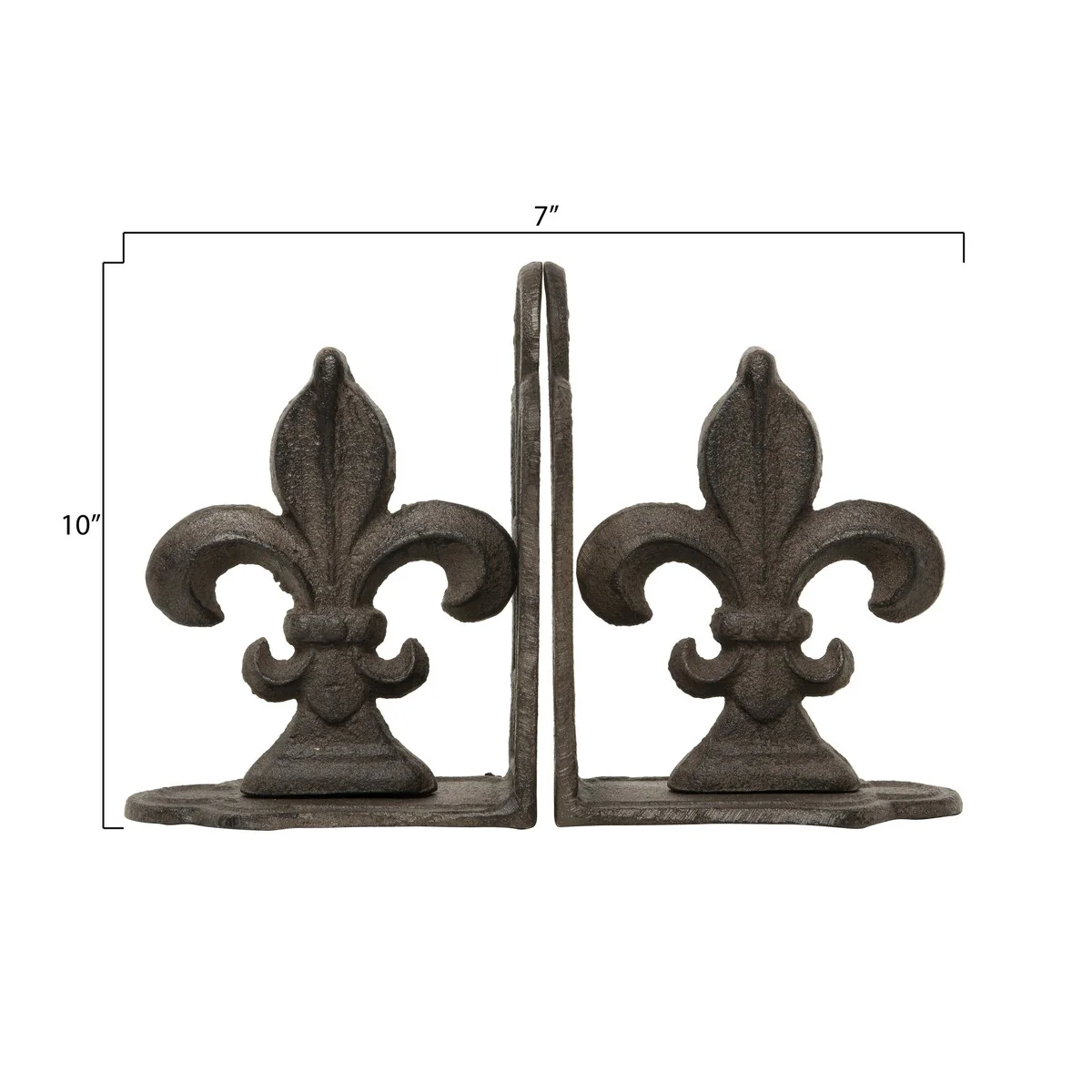 Decorative Fleur de Lis Bookends, Set of 2