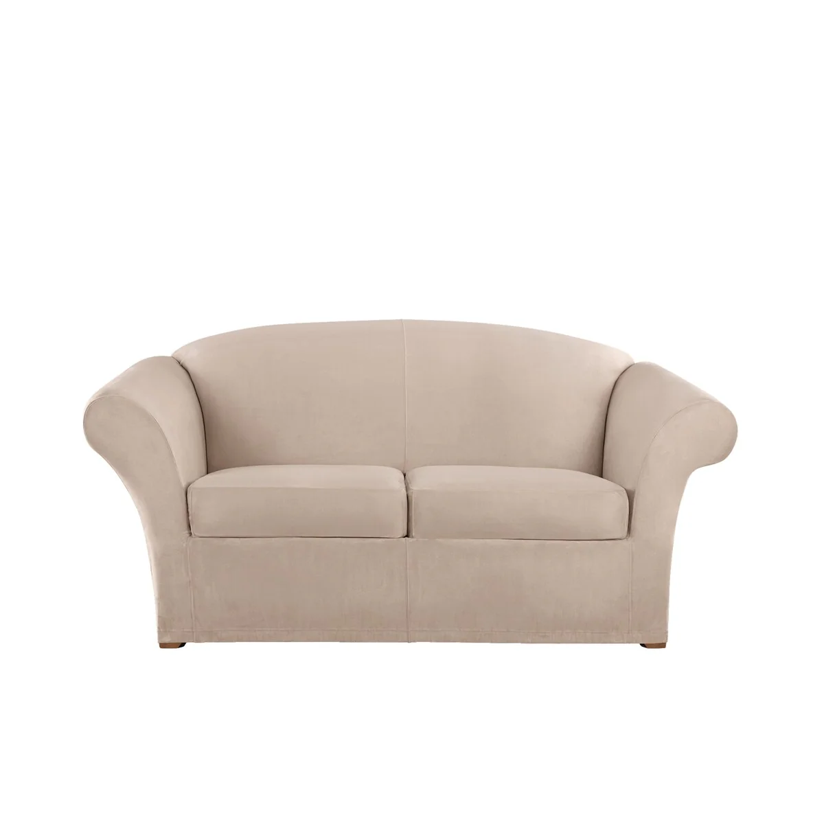 SureFit Ultimate Stretch Suede 3 Piece Loveseat Slipcover