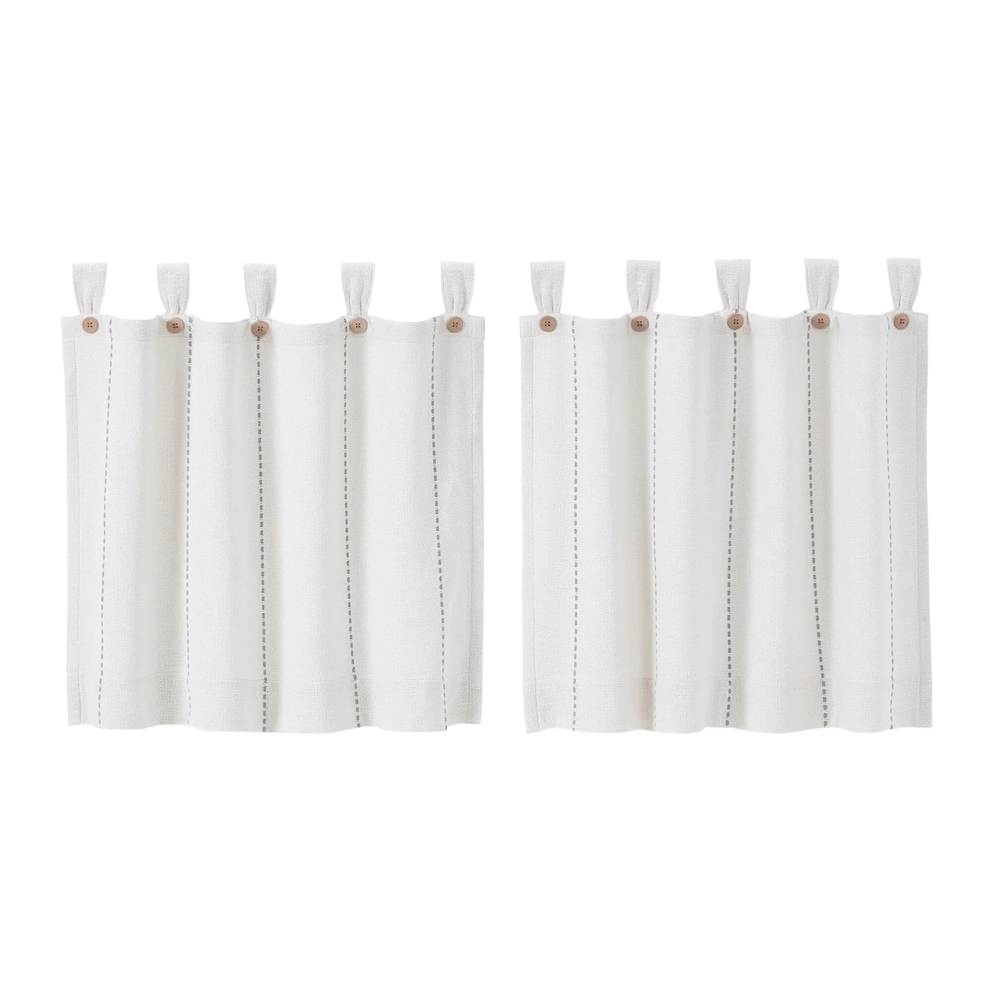 Stitched Burlap White Tier Set of 2 L24xW36