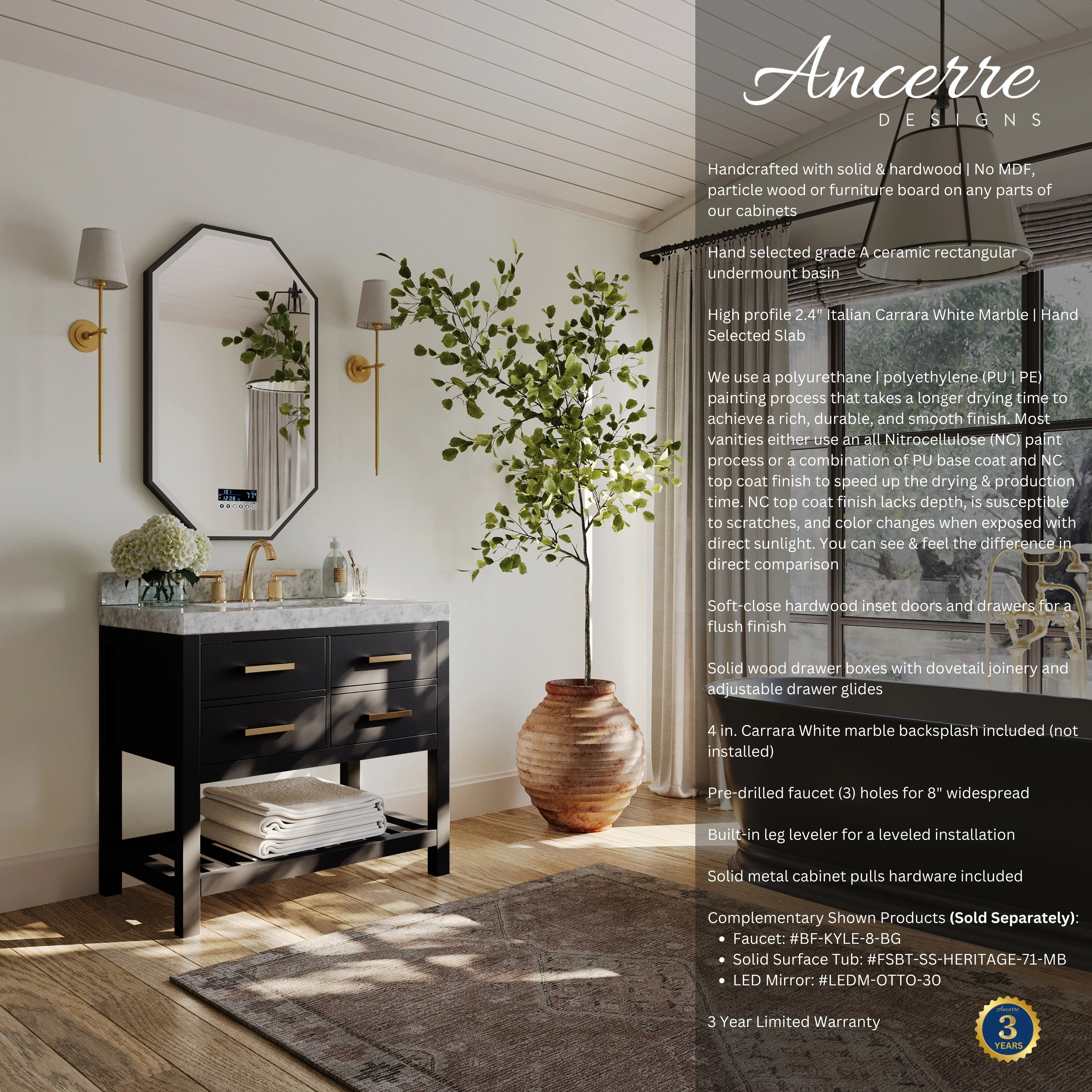 Ancerre Designs Elizabeth Bathroom Vanity Set