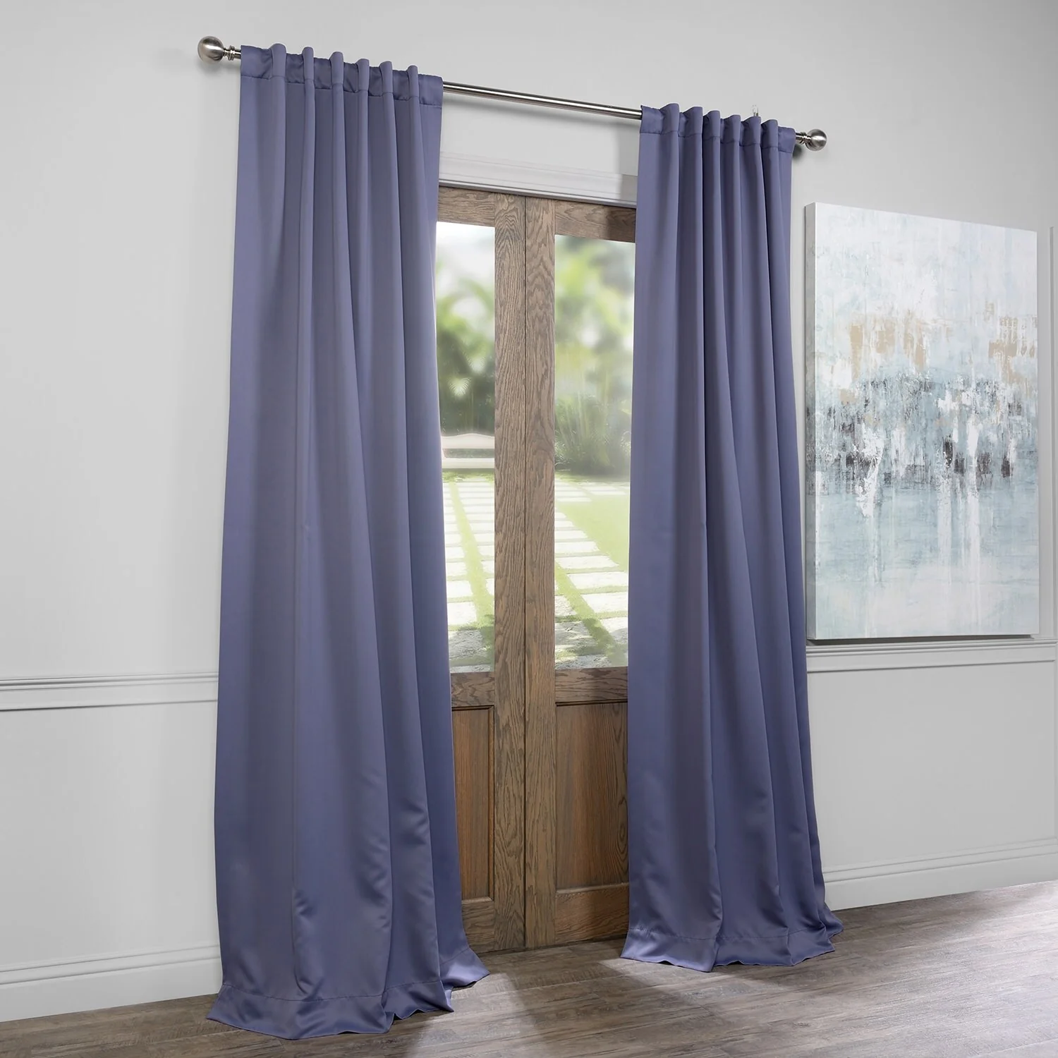 Exclusive Fabrics Room Darkening 120-inch Curtain Panel Pair (2 Panels)