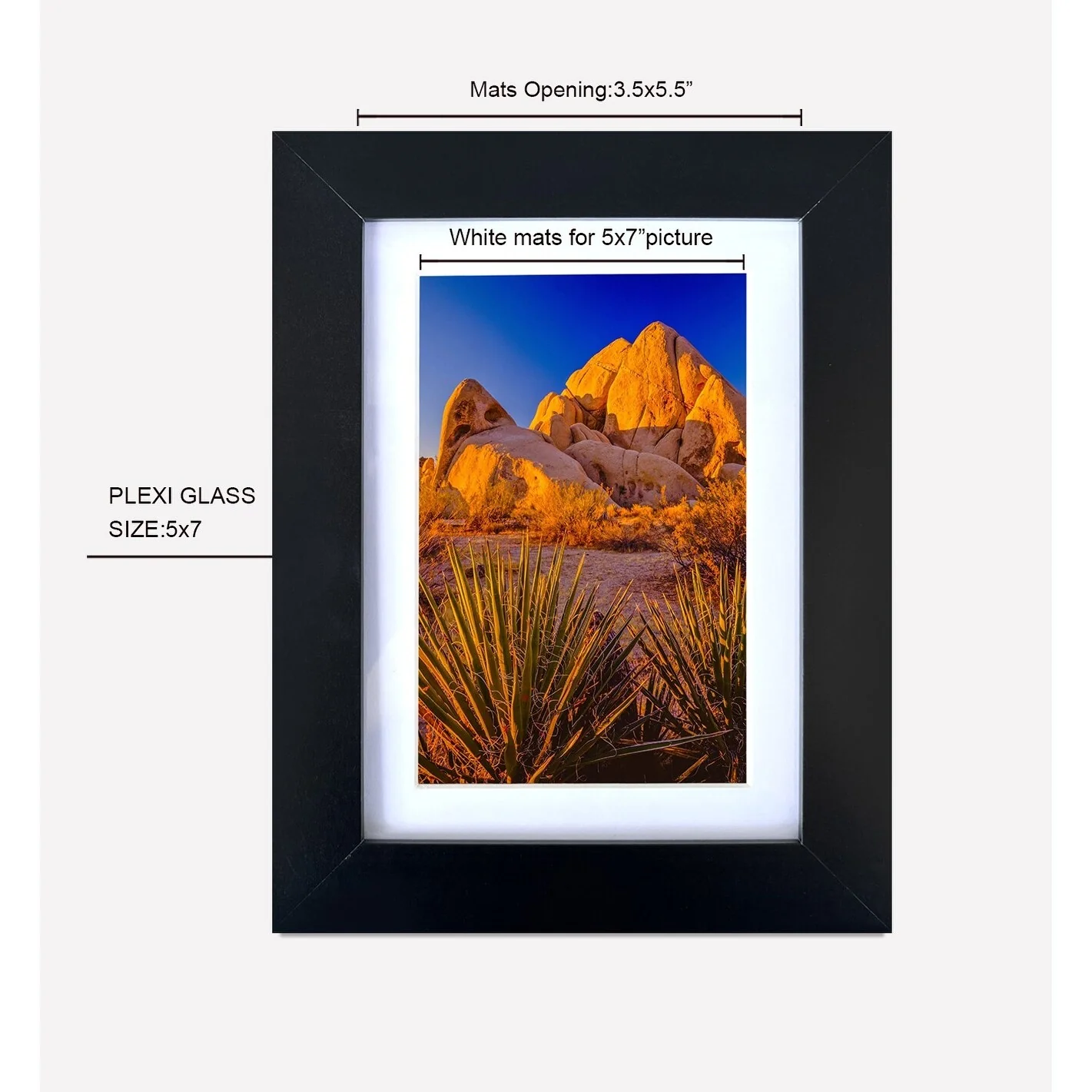 Us Pride Furniture 5x7 Inch Wood Picture Frame - Set of 10 (Set of 10)