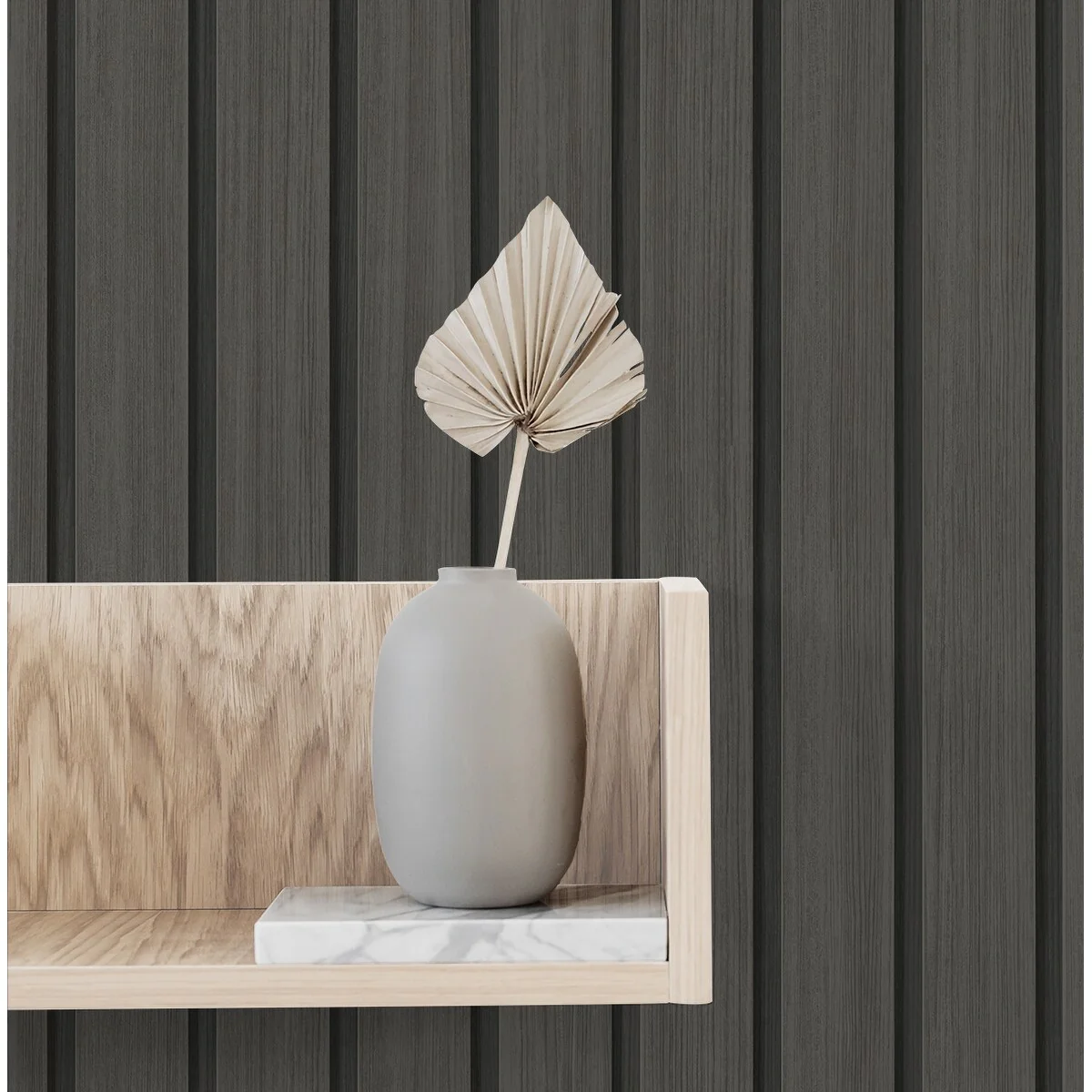 Stacy Garcia Home Faux Wooden Slats Peel and Stick Wallpaper