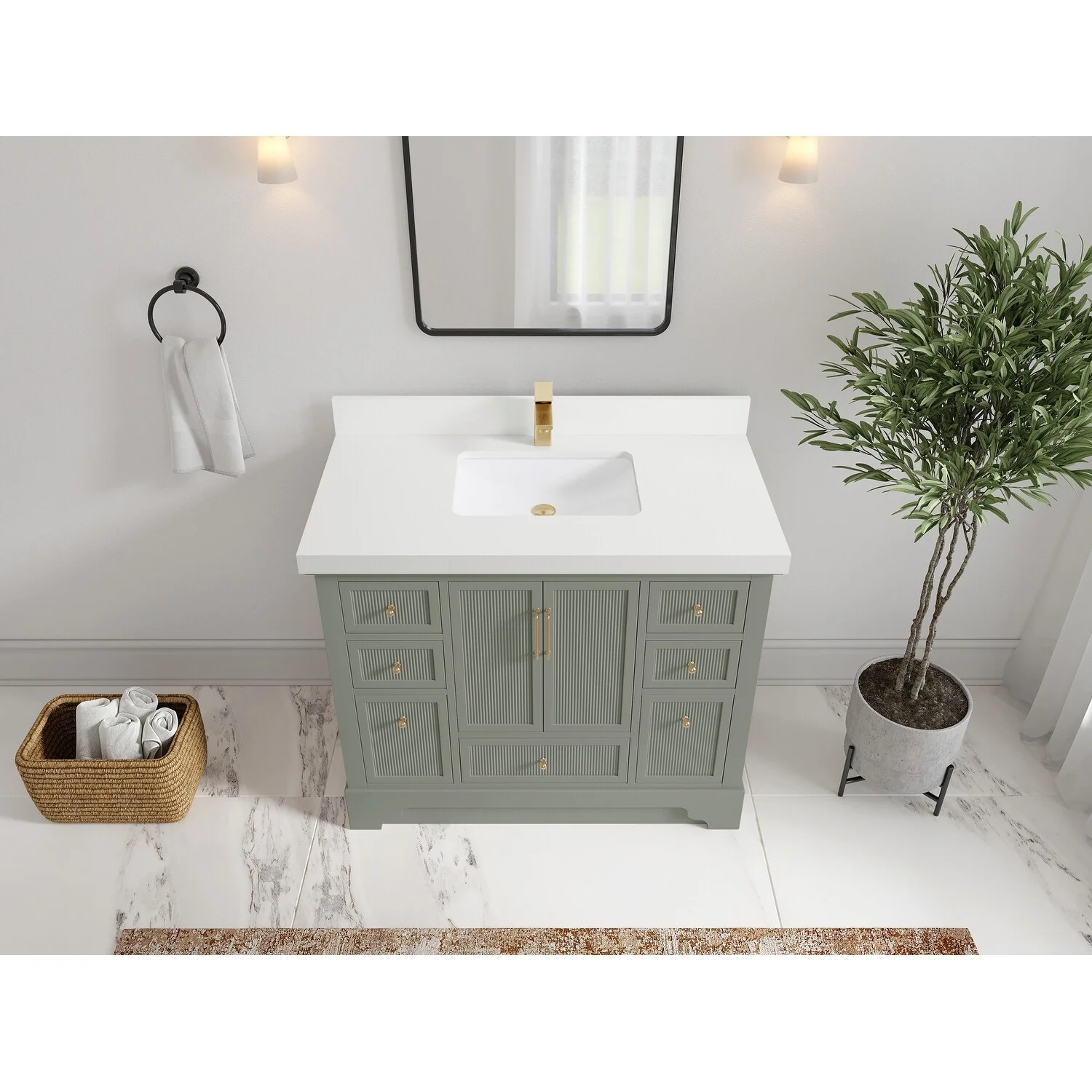 Willow Collections 42 in. W x 22 in. D Alys Single Sink Bathroom Vanity with Countertop