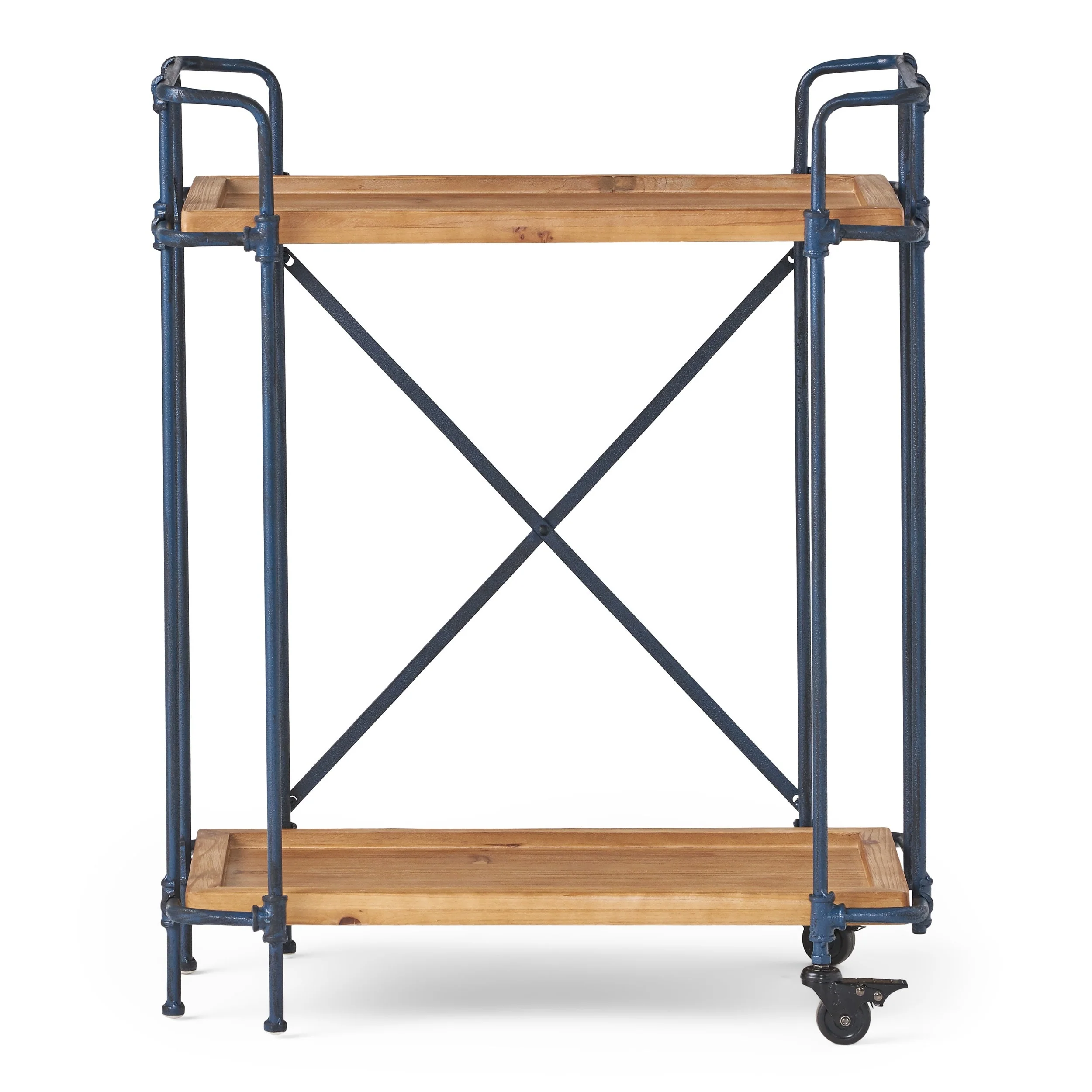 Eden Outdoor Industrial Firwood and Iron Bar Cart by Christopher Knight Home - 28.00