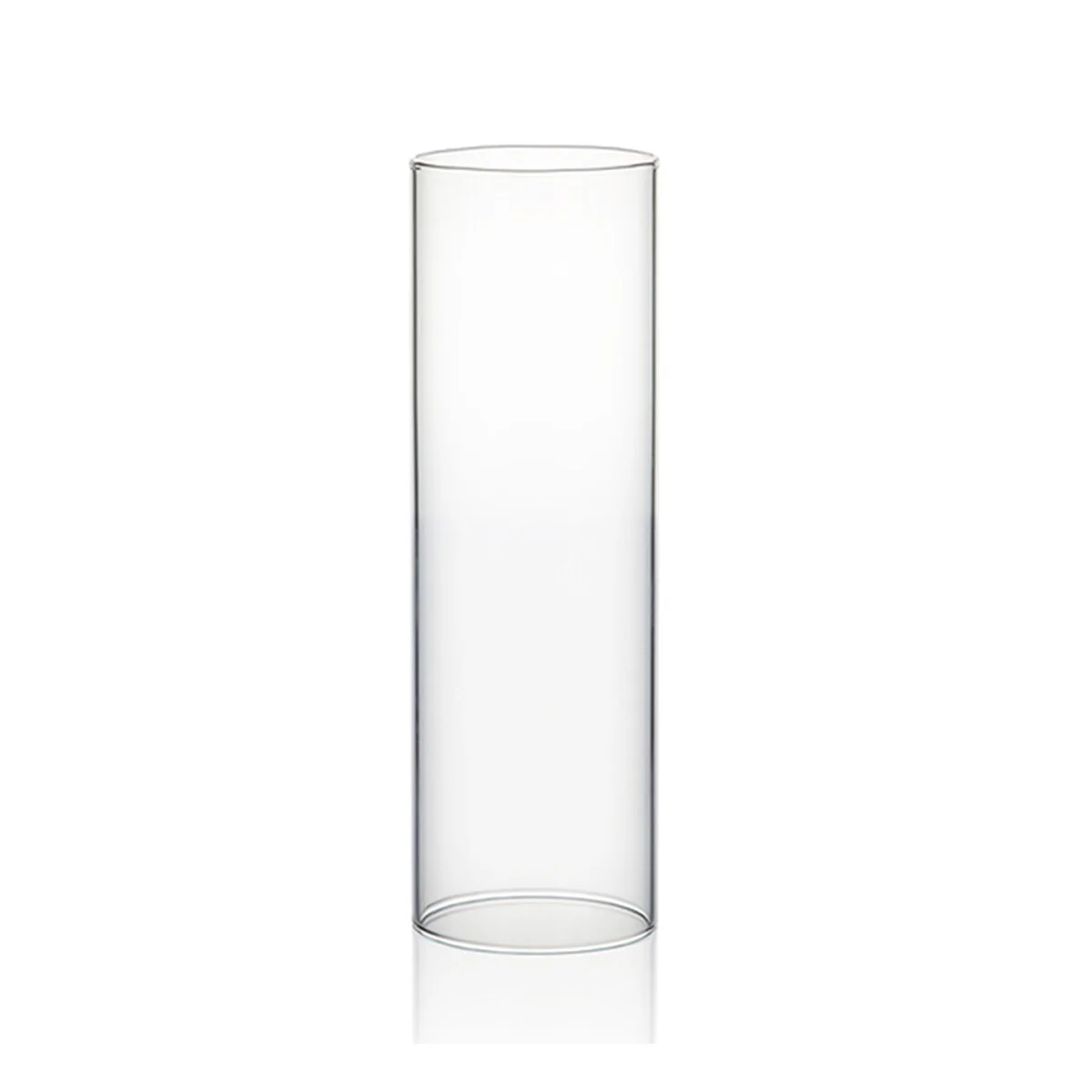 Clear Glass Cylinder Hurricane Chimney Tube, Candle Cover - 1 Piece
