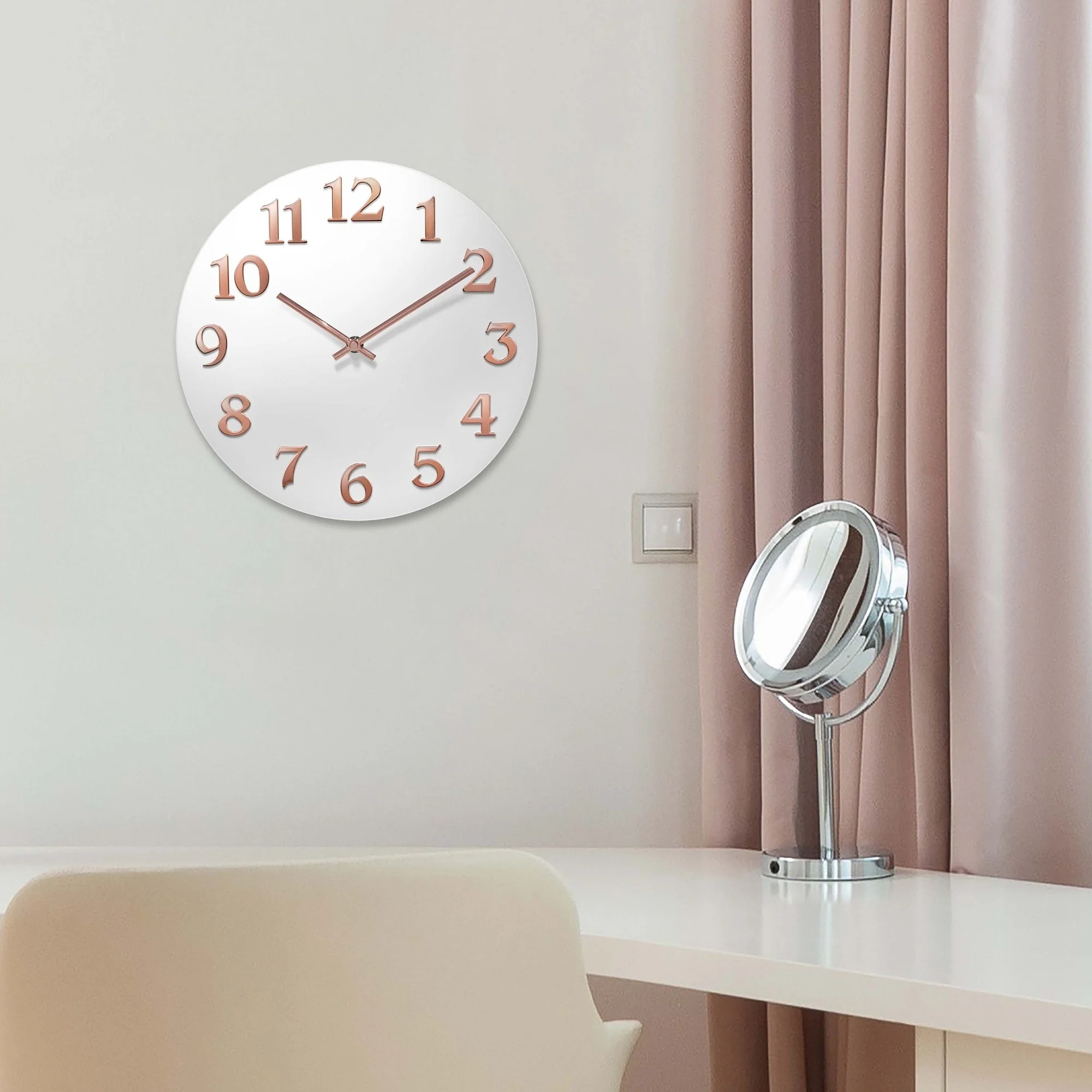 Infinity Instruments Vogue 12-inch Round Wall Clock - 12 x 1.25 x 12