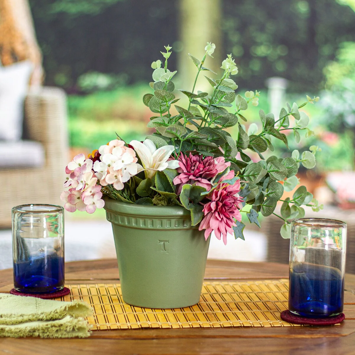 Novica Handmade Classic Lines Ceramic Flower Pot