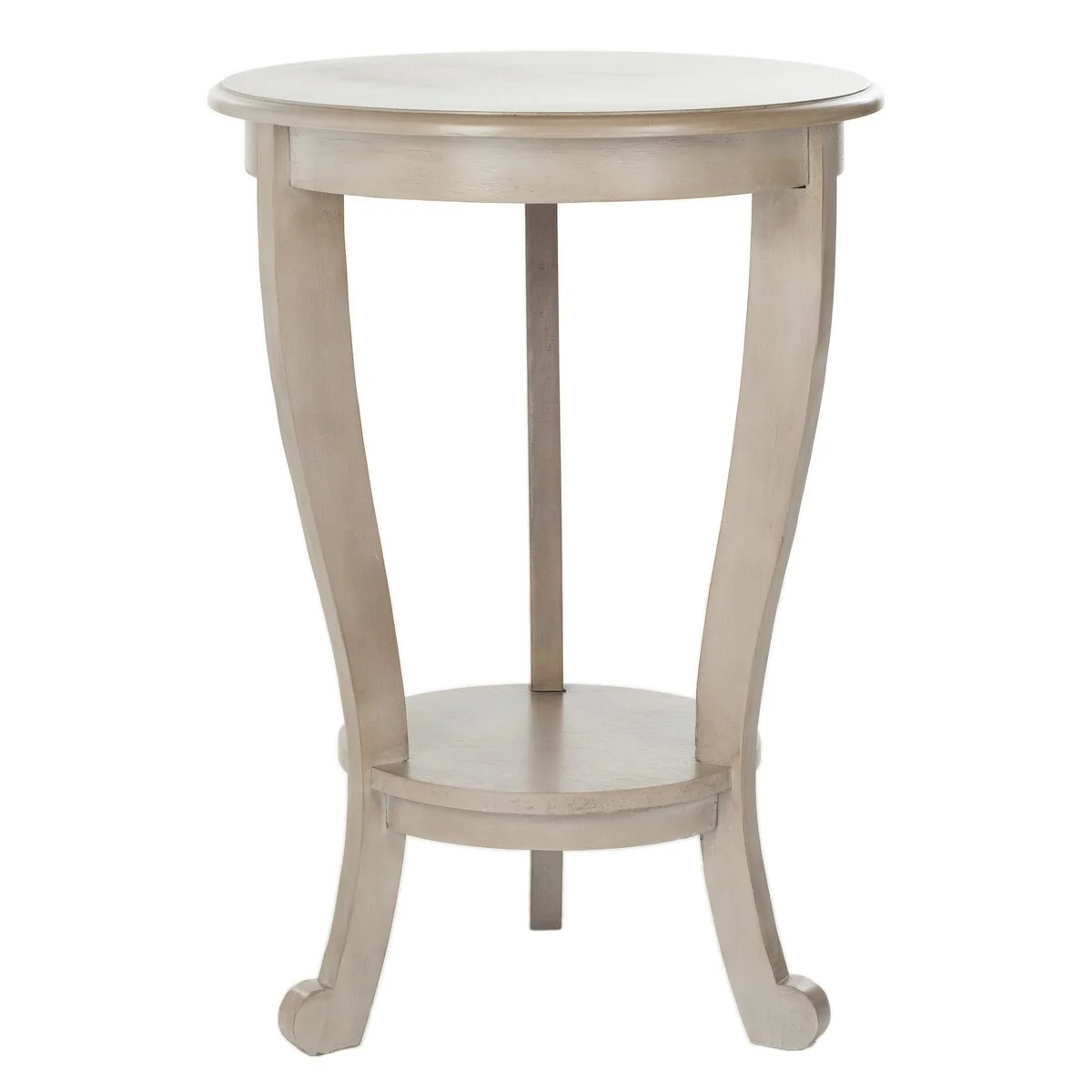 SAFAVIEH Carlotta Grey Pedestal Side Table - 18.1