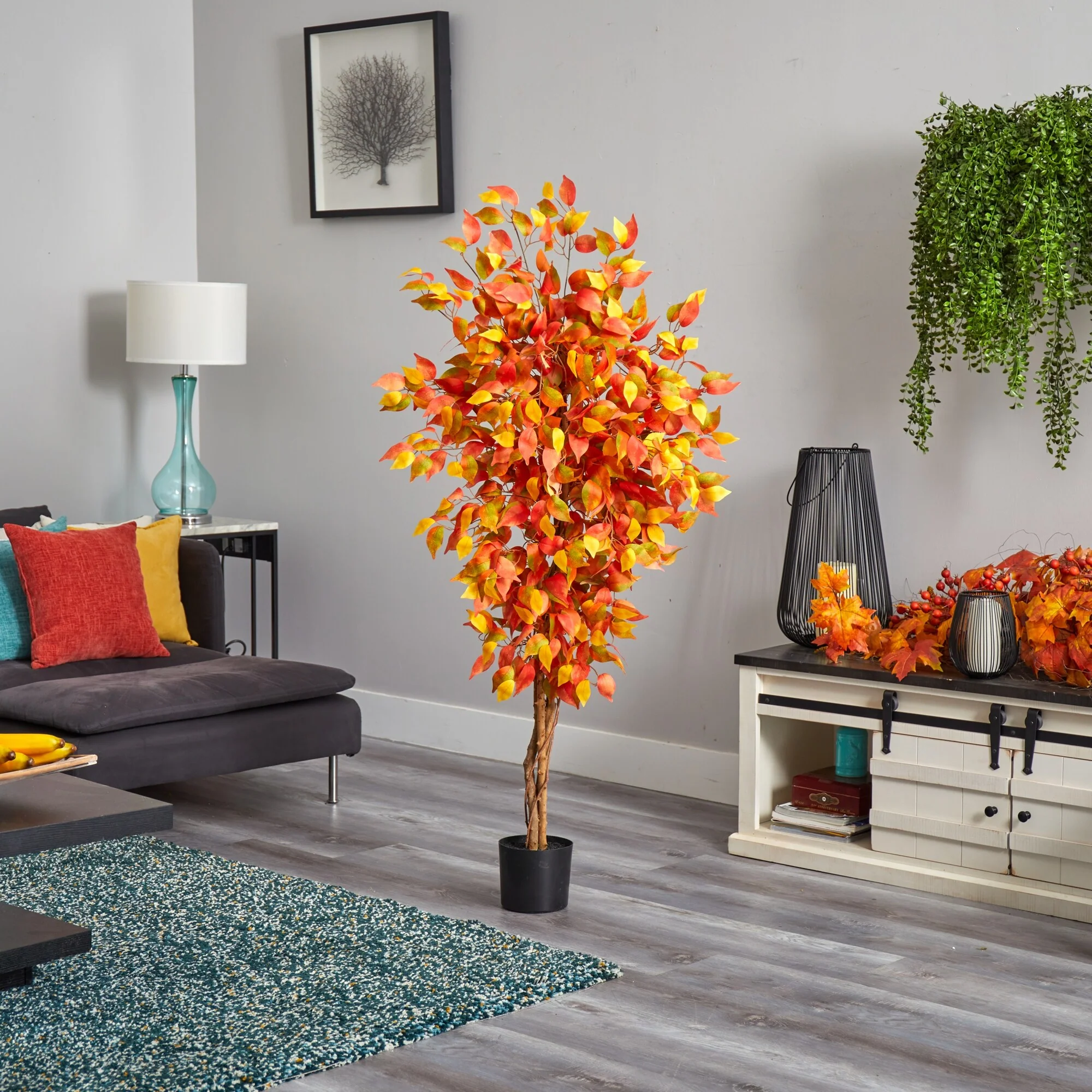 5' Autumn Ficus Artificial Fall Tree