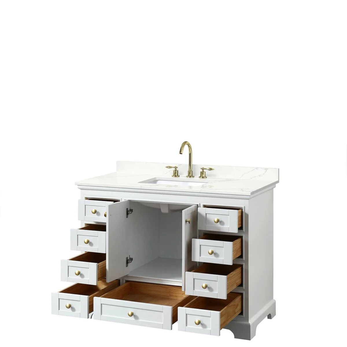 Deborah 48-inch Single Vanity, Quartz Top