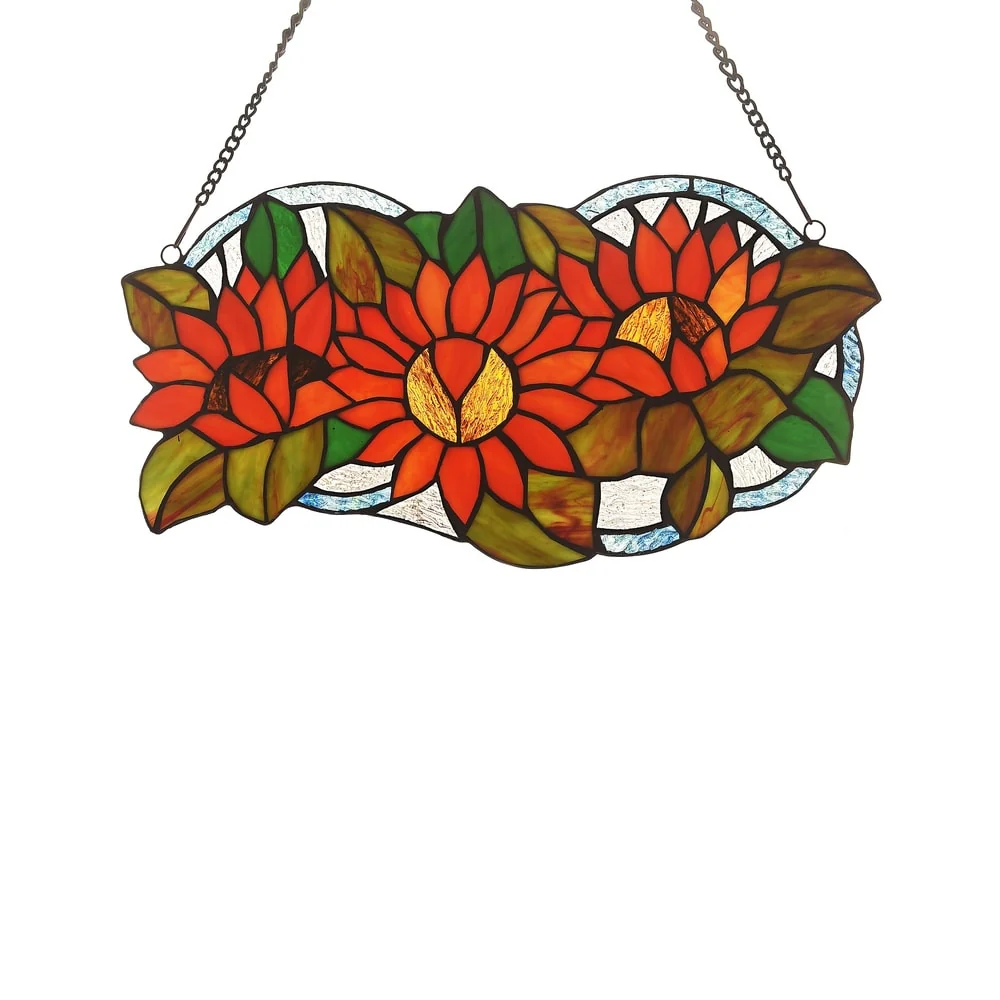 Tiffany Style Flower Design Suncatcher
