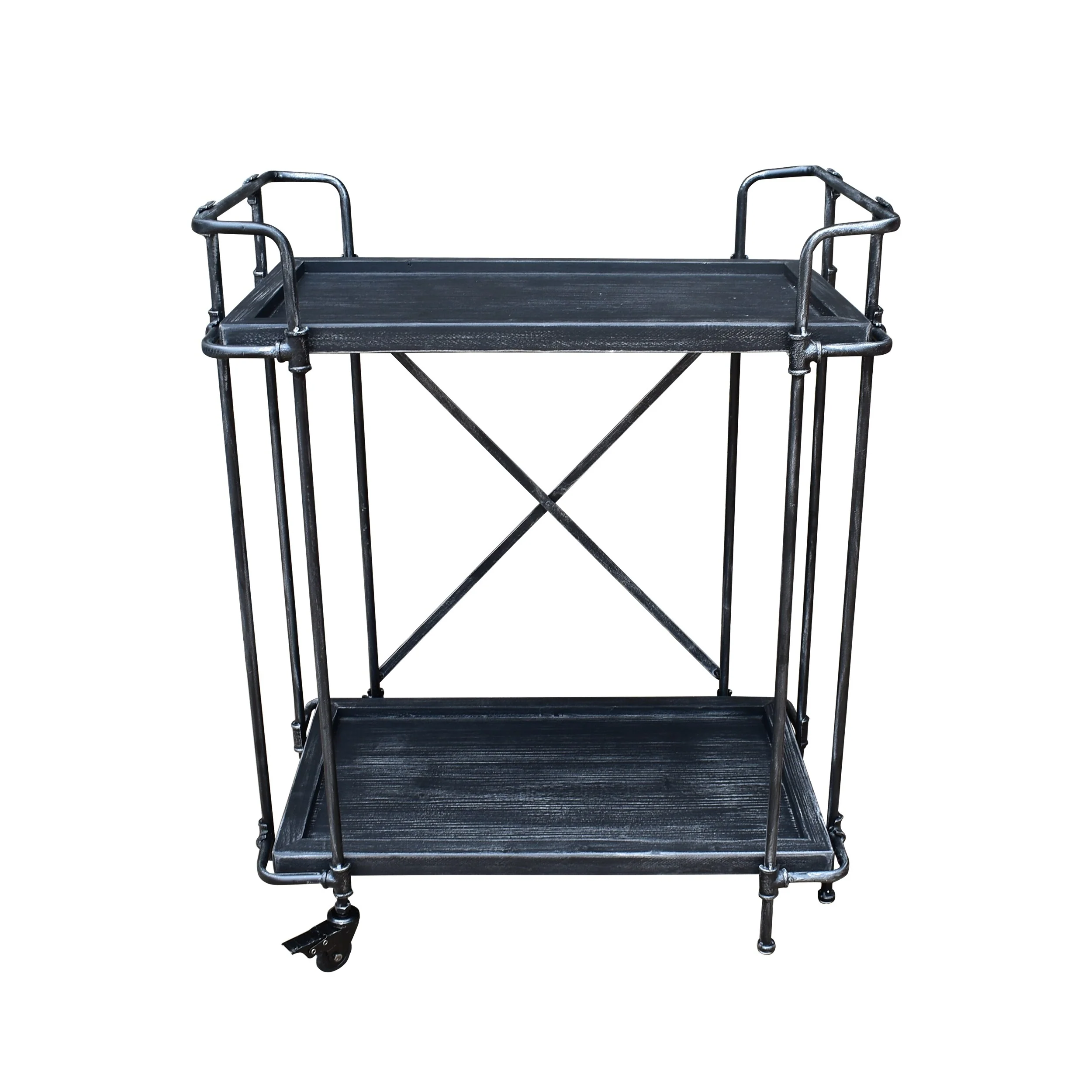 Eden Outdoor Industrial Firwood and Iron Bar Cart by Christopher Knight Home - 28.00