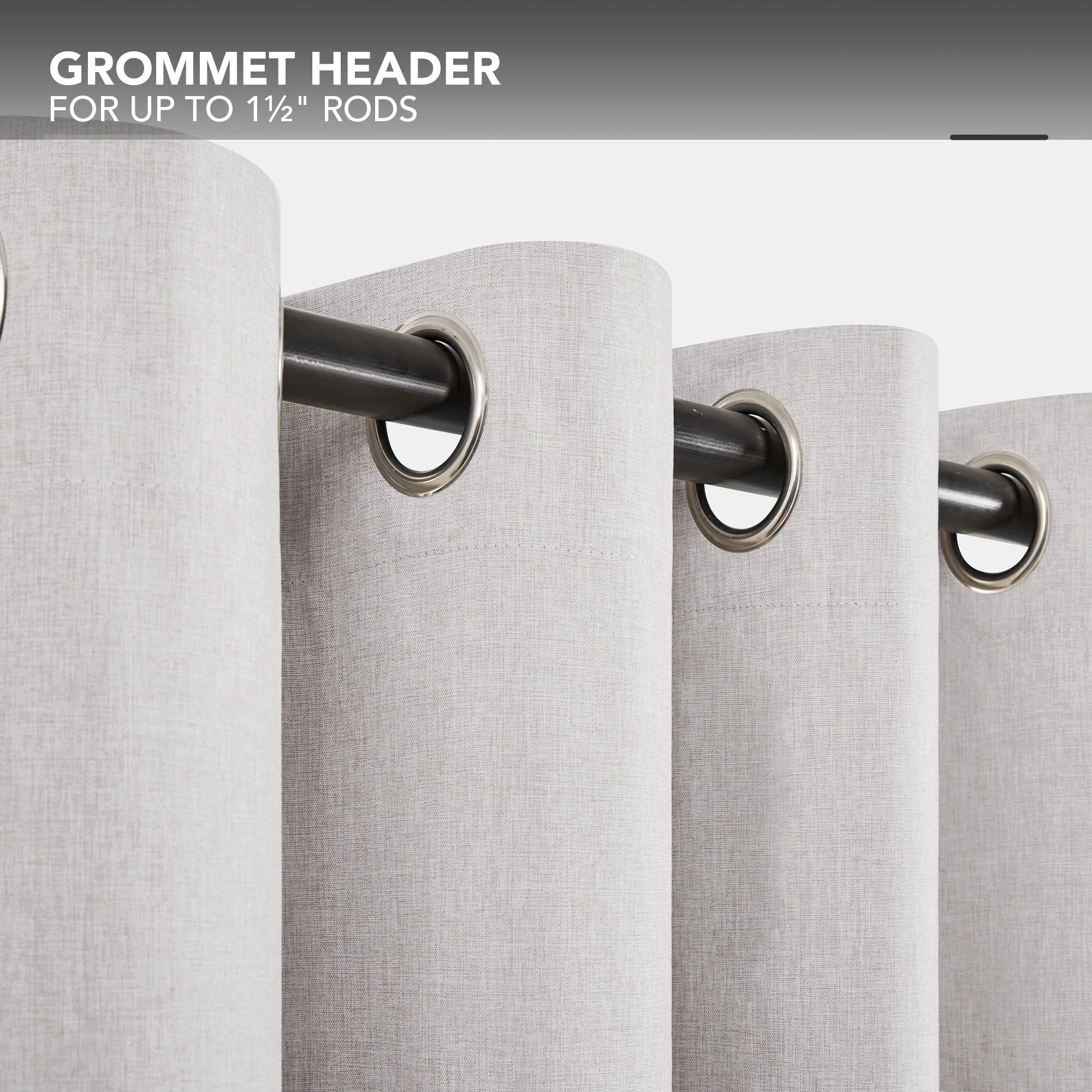 Deconovo Blackout Living Room Curtains Faux Linen Drapes 2 Panels