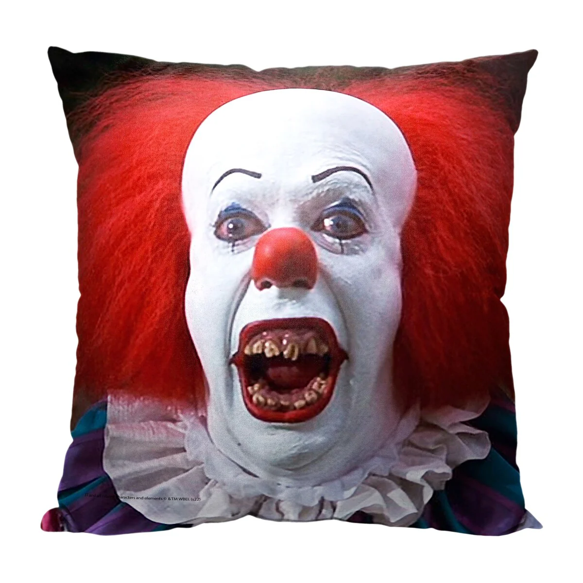 Warner Brothers It Miniseries Not So Friendly Clown 18 Inch Throw Pillow