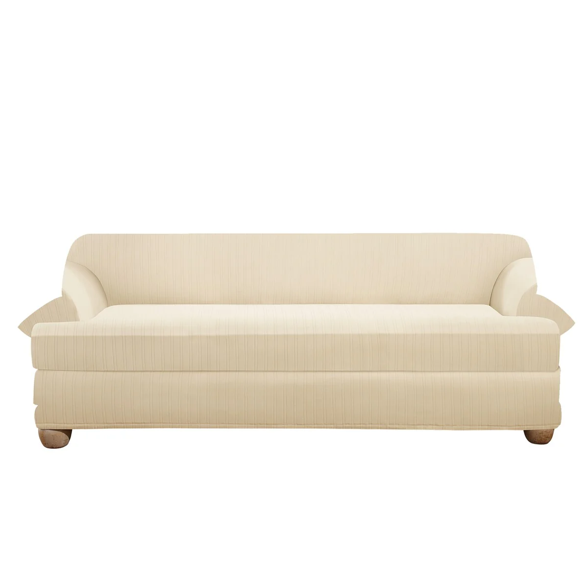 SureFit Stretch Pinstripe 2 Piece T Cushion Sofa Slipcover