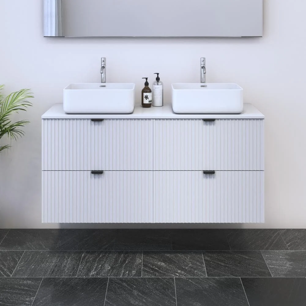 Nicole 4S 120 Double Sink Floating Bathroom Vanity (48