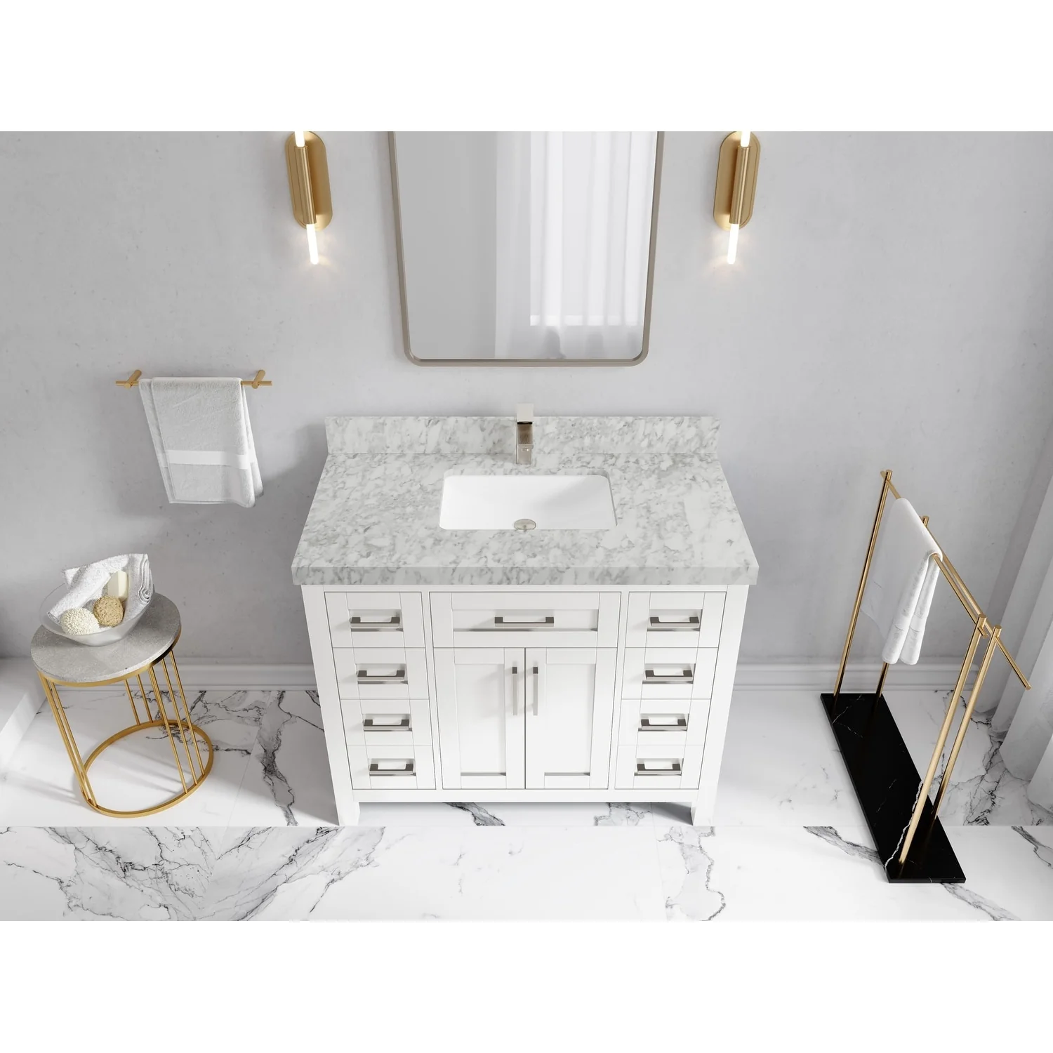 Willow Collections 42 in. W x 22 in. D Cambridge Single Sink Bathroom Vanity with Countertop